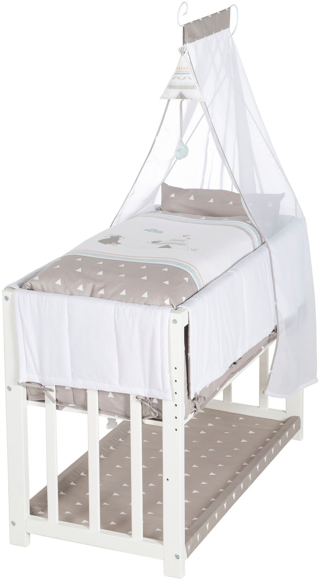 Stubenbett 4 in 1, Indibär, weiß