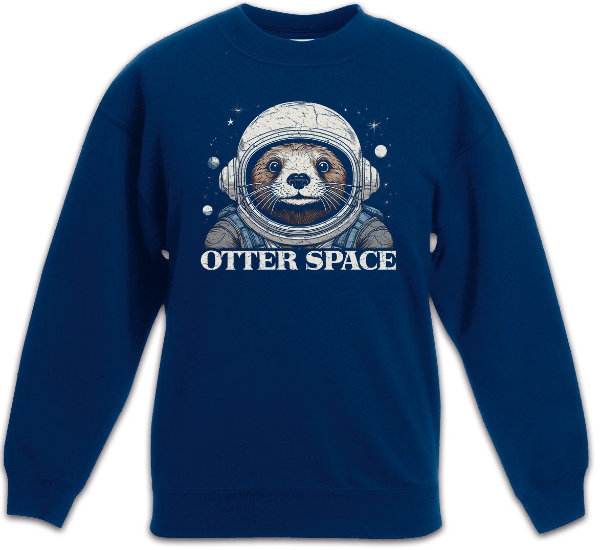 Sweatshirt Otter Space C Kinderpullover Wildlife lontra Nutria Fischotter Outer