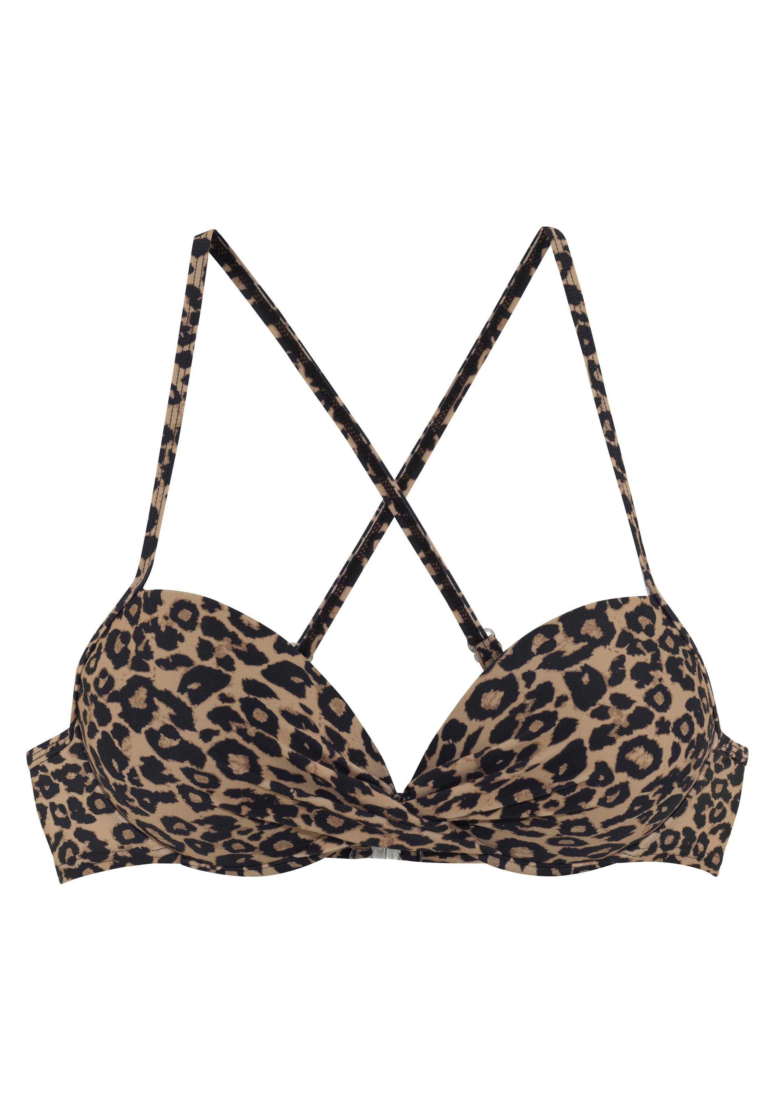 Vivance Push-Up-Bikini-Top Thora, in modischem Leo-Print günstig online kaufen