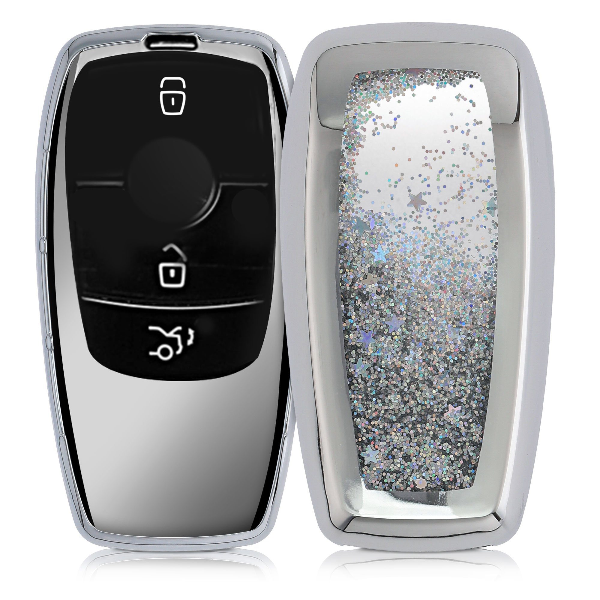 kwmobile Schlüsseltasche Autoschlüssel Hülle für Mercedes Benz,  Schlüsselhülle Silikon Cover, KOMPATIBEL MIT: Mercedes Benz Smart Key  Autoschlüssel (nur Keyless)