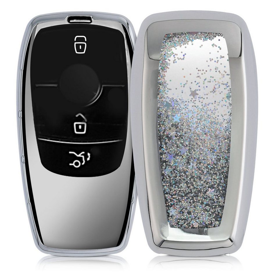 kwmobile Schlüsseltasche, Autoschlüssel Hülle für Mercedes Benz - TPU  Schutzhülle Schlüsselhülle Cover für Mercedes Benz Smart Key Autoschlüssel  (nur