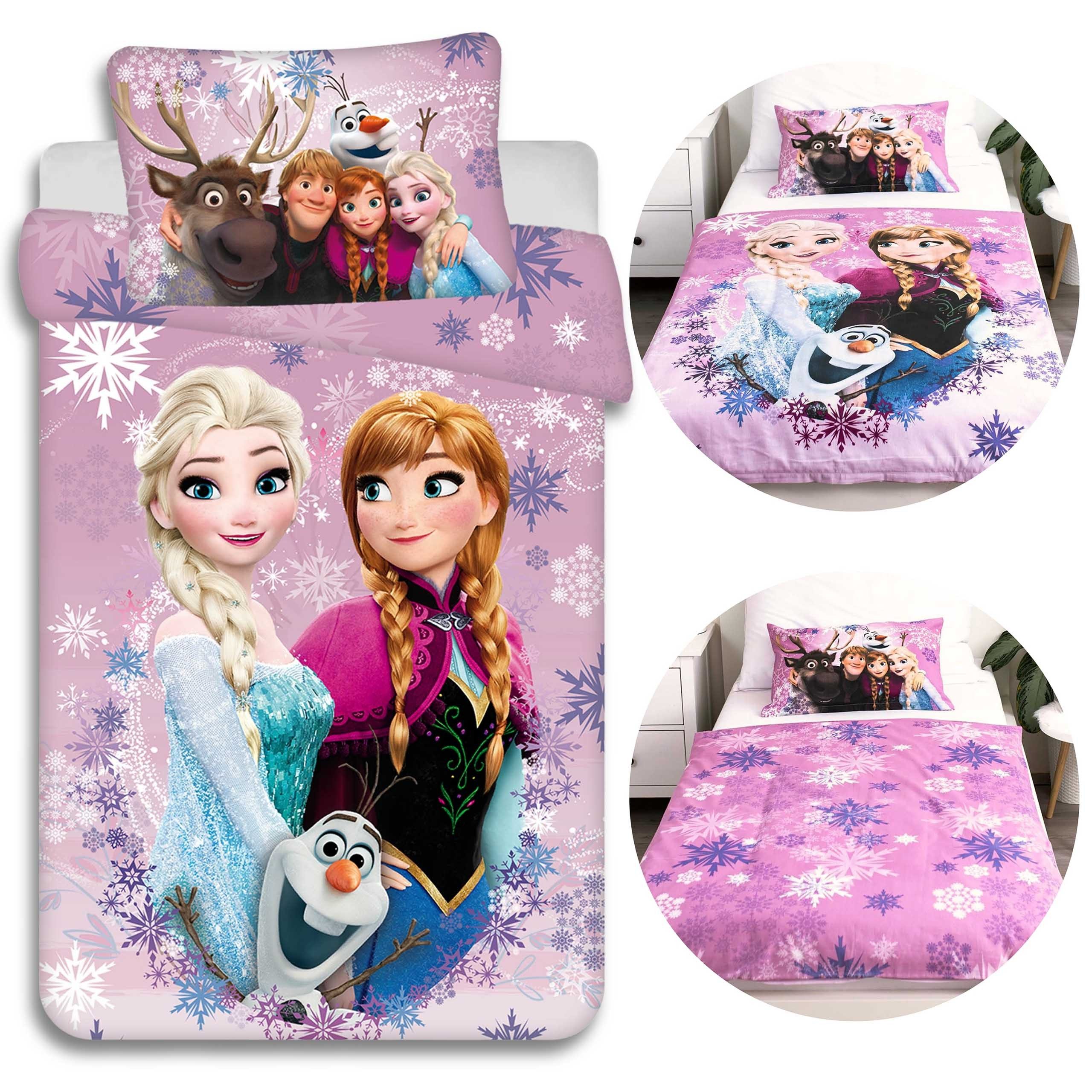 Sarcia.eu Kinderbettwäsche Frozen DISNEY Baumwollbettwäsche mit Reißverschl günstig online kaufen