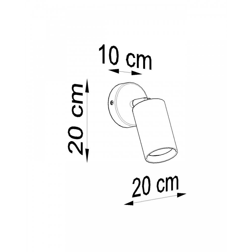 SOLLUX Wandleuchte 10x20x20 Pendelleuchte Natural GU10, lighting cm BERG Wandlampe ca. Holz, 1x