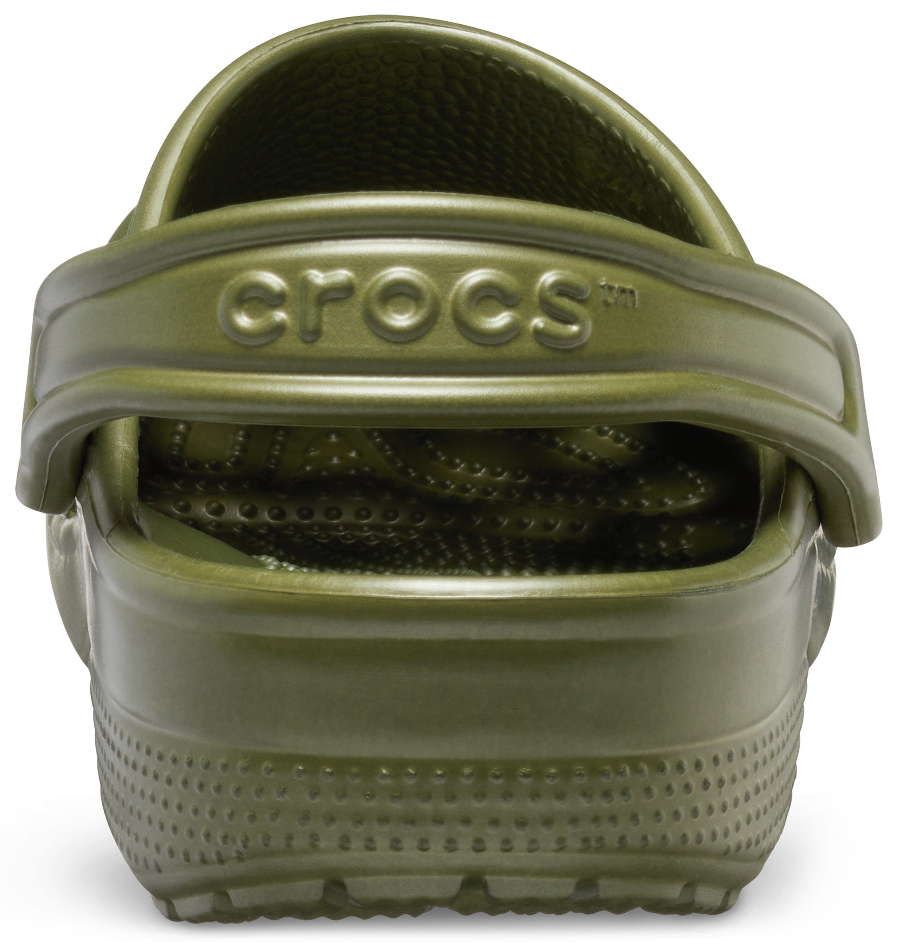 Clog Classic Logo mit typischem Crocs khaki