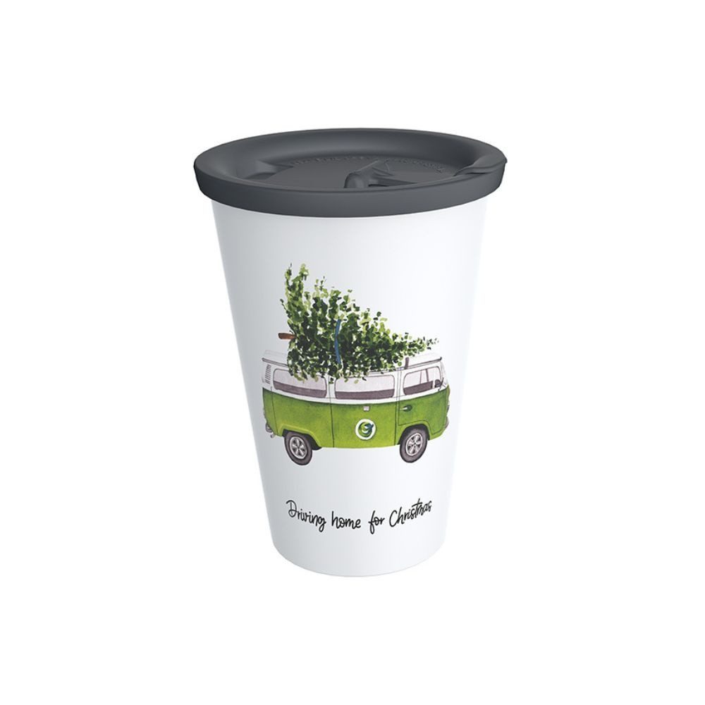 Ornamin Coffee-to-go-Becher Weihnachtsbecher Driving Home, X-mas Becher to go l Kaffee und andere Getränke unterwegs genießen