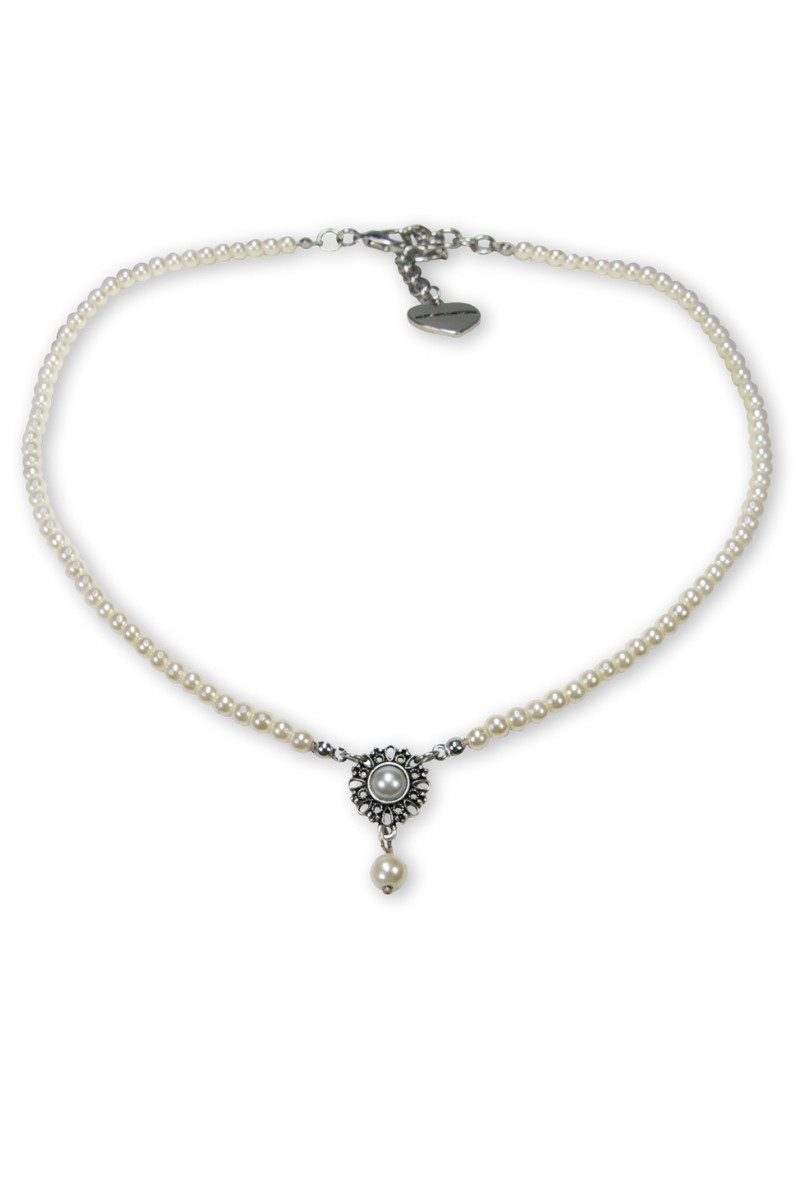 Alpenflüstern Kette mit Anhänger Trachtenkette - HELENA - creme, rosé günstig online kaufen