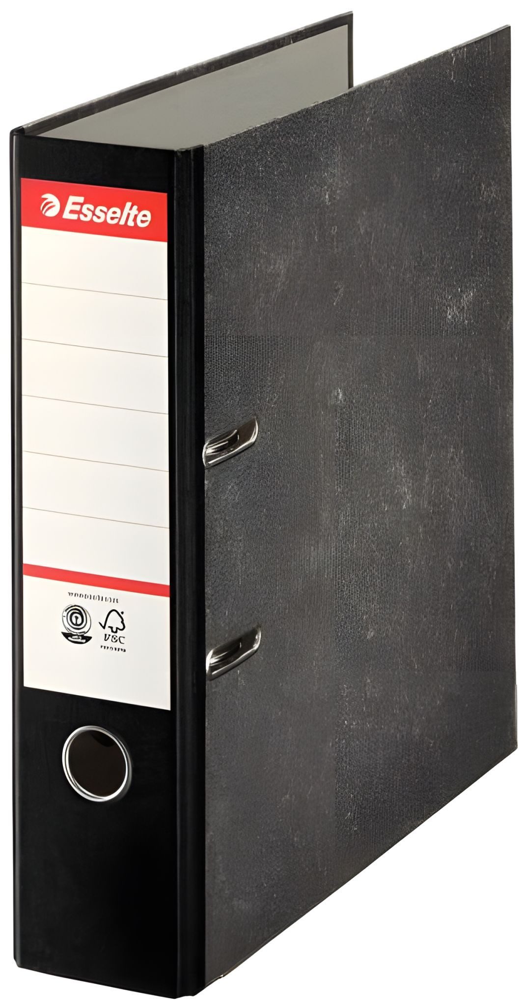 ESSELTE Aktenordner ESSELTE Ordner Wolken schwarz mit Schlitzen Griffloch undKantenschutz