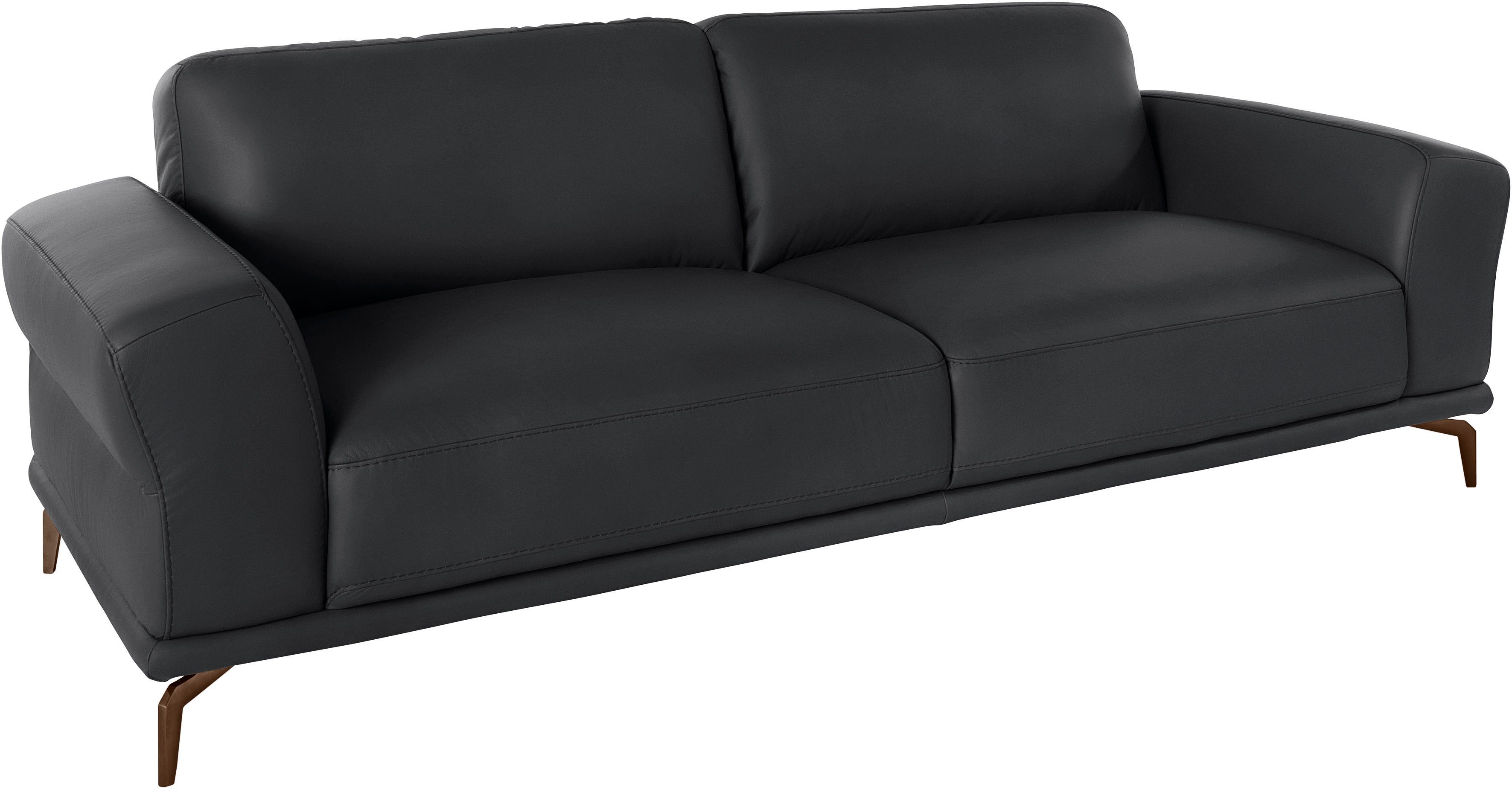 W.SCHILLIG 2,5-Sitzer montanaa, mit Metallfüßen in Bronze pulverbeschichtet, Breite 232 cm