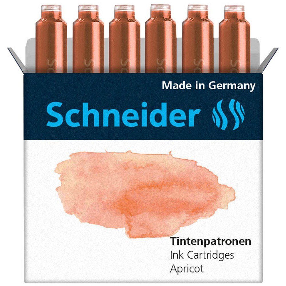 Schneider Tintenpatronen Tintenpatrone Füller Schneider St. Pastell apricot 6 für