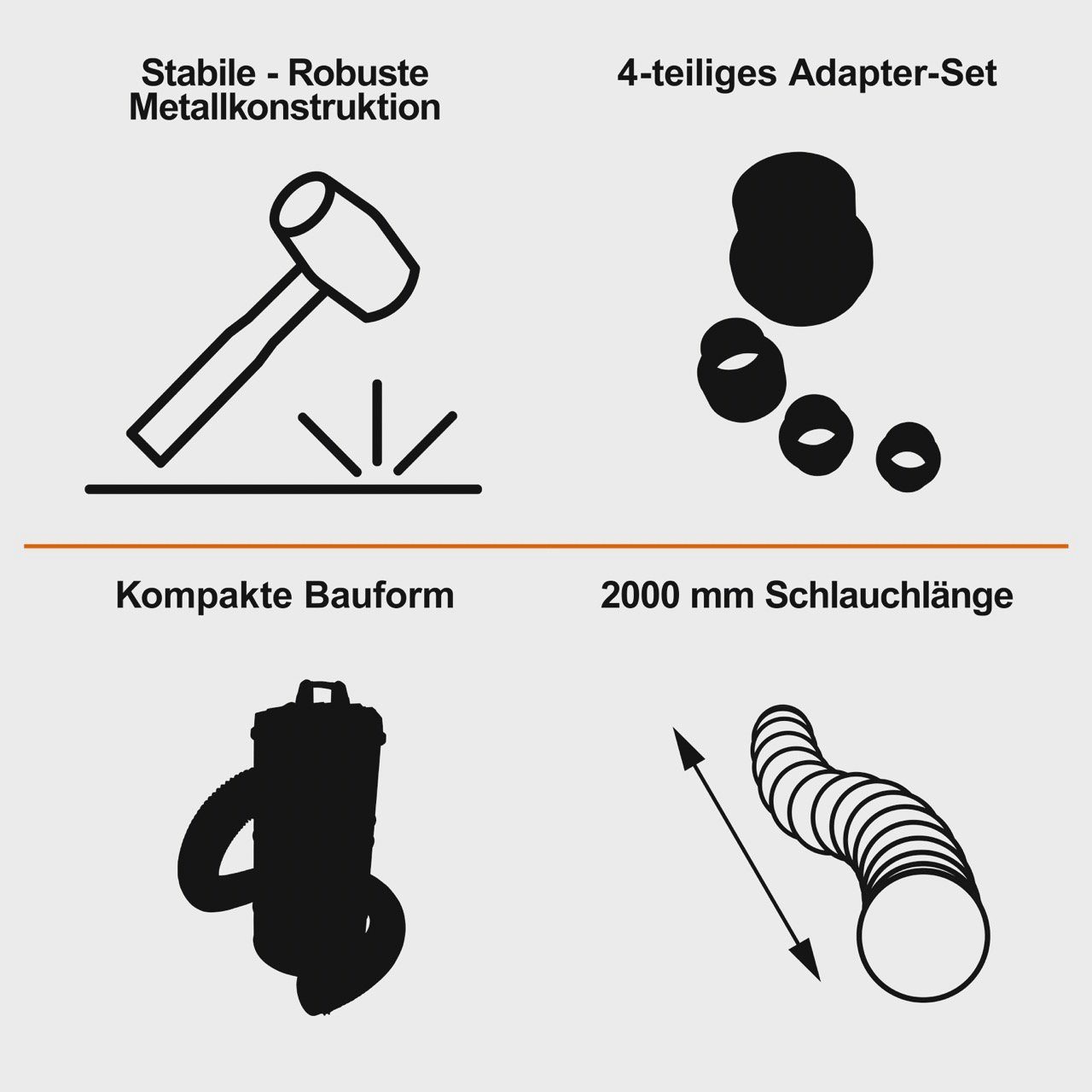 Absauganlage +Adapter Set, IXES 1200 65L 215m3/h ASA100 W Scheppach Späneabsaugung Absauganlage 1200W