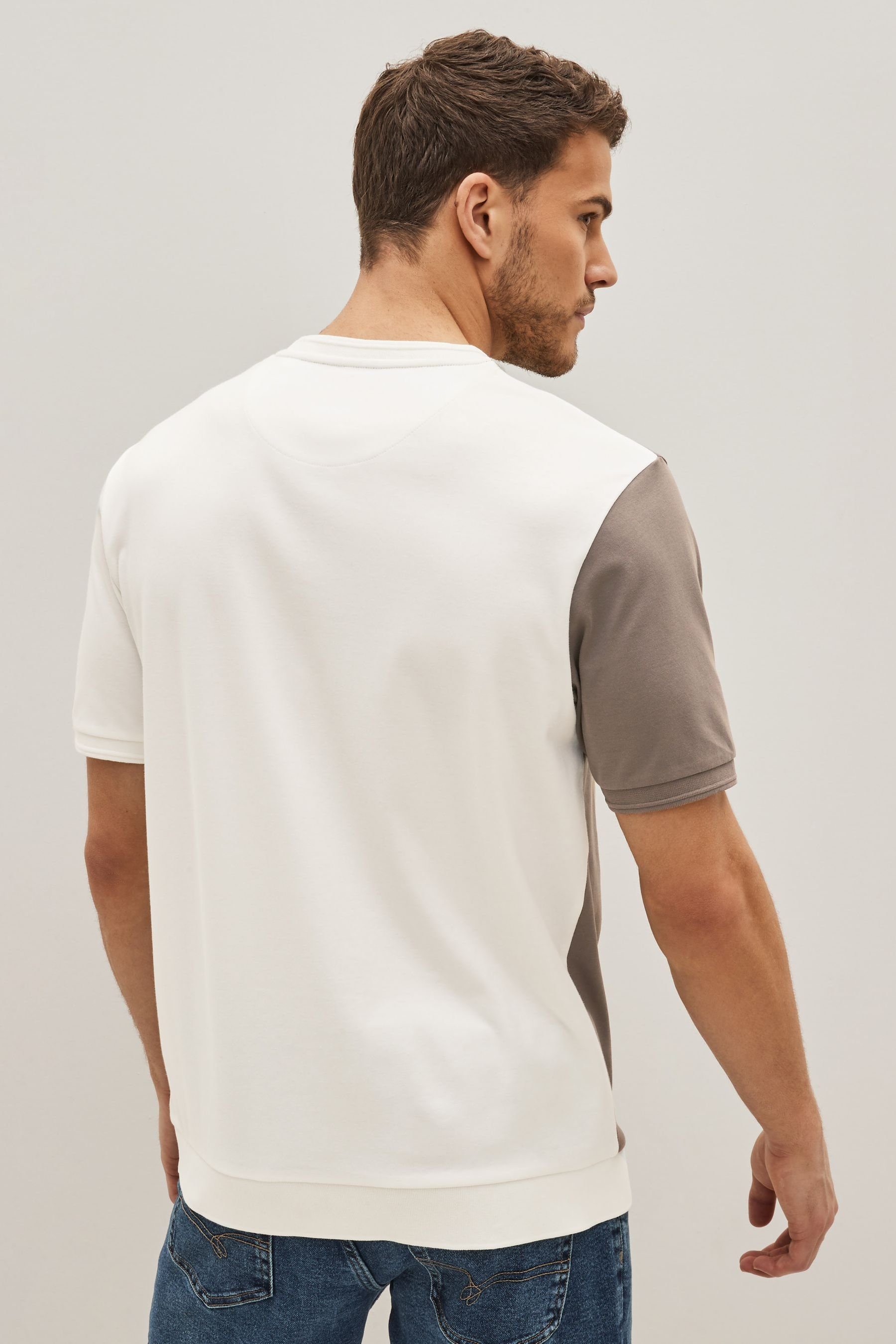 T-Shirt (1-tlg) in T-Shirt Blockfarben Next Neutral