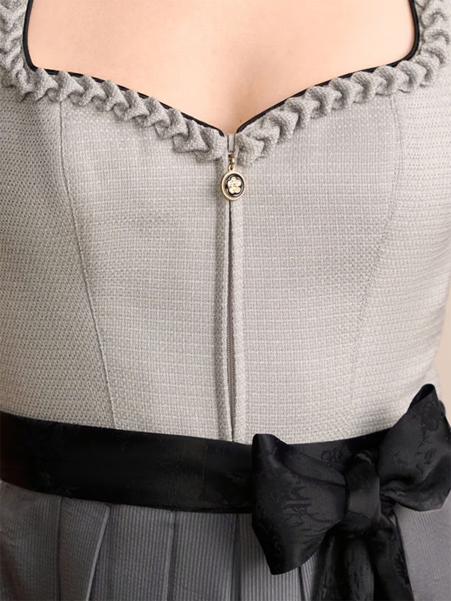 KRÜGER COLLECTION Dirndl Dirndl Lindsey 70cm Länge grau