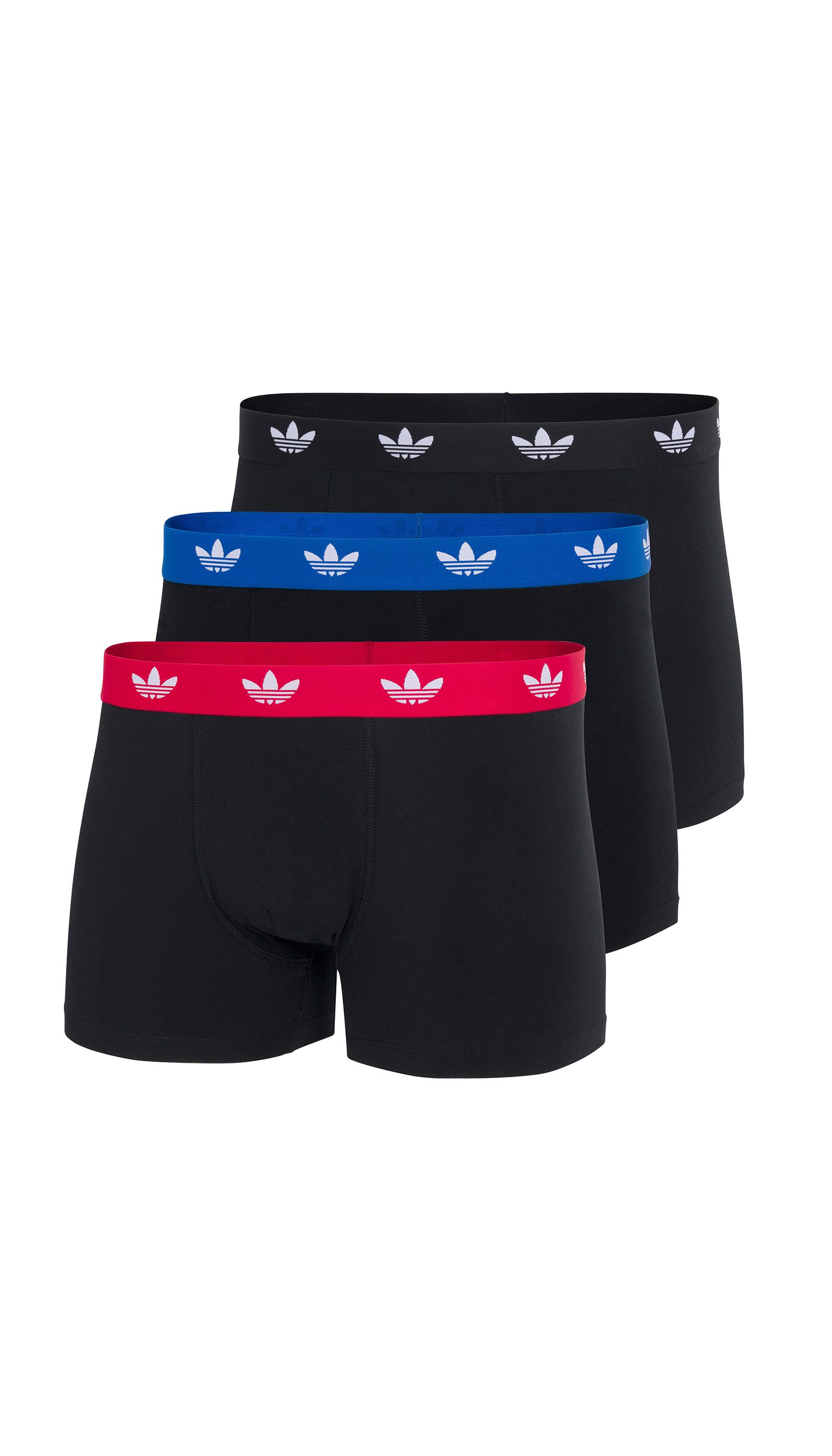 adidas Originals Trunk Comfort Flex Cotton (3er Pack) weich, elastisch, Baumwollmix, Logo-Bund, ohne Eingriff