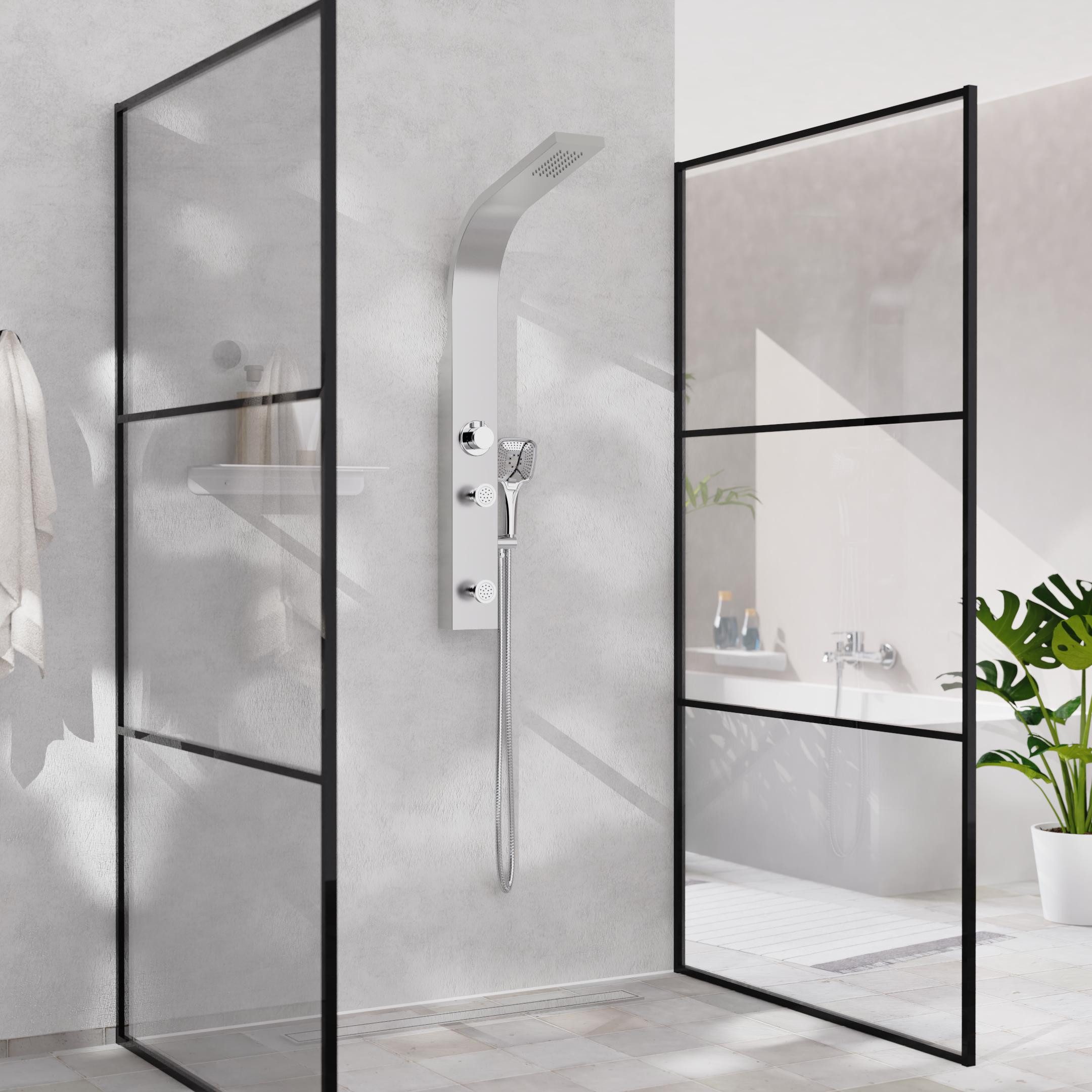 welltime Duschsäule Laos, Höhe 102 cm, Duschsystem mit Regendusche,Massaged günstig online kaufen