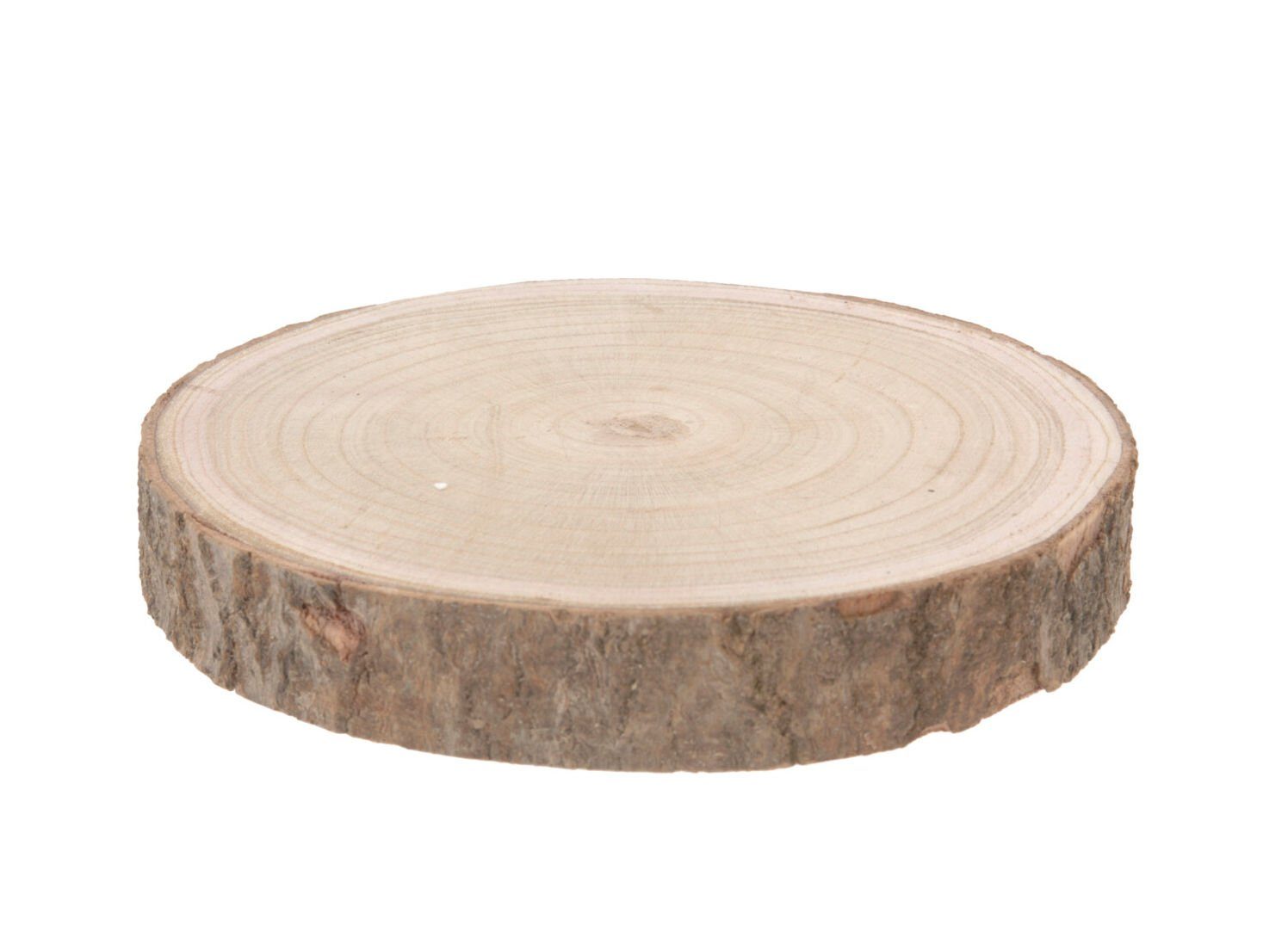 Spetebo Dekoobjekt Echtholz Baumscheibe natur - Ø 18-23 cm (Stück, 1 St., Holz Baumscheibe), Holzscheibe zum Dekorieren, Bemalen oder Brandmalen