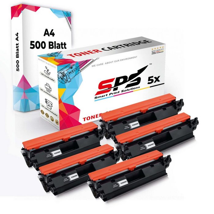 SPS Tonerkartusche Druckerpapier A4 + 5x Multipack Set Kompatibel (5er Pack 5x Toner 1x A4 Druckerpapier)
