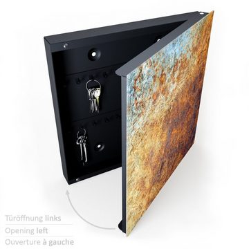 Primedeco Schlüsselkasten Magnetpinnwand mit Glasfront Metallhintergrund farbig (1 St)