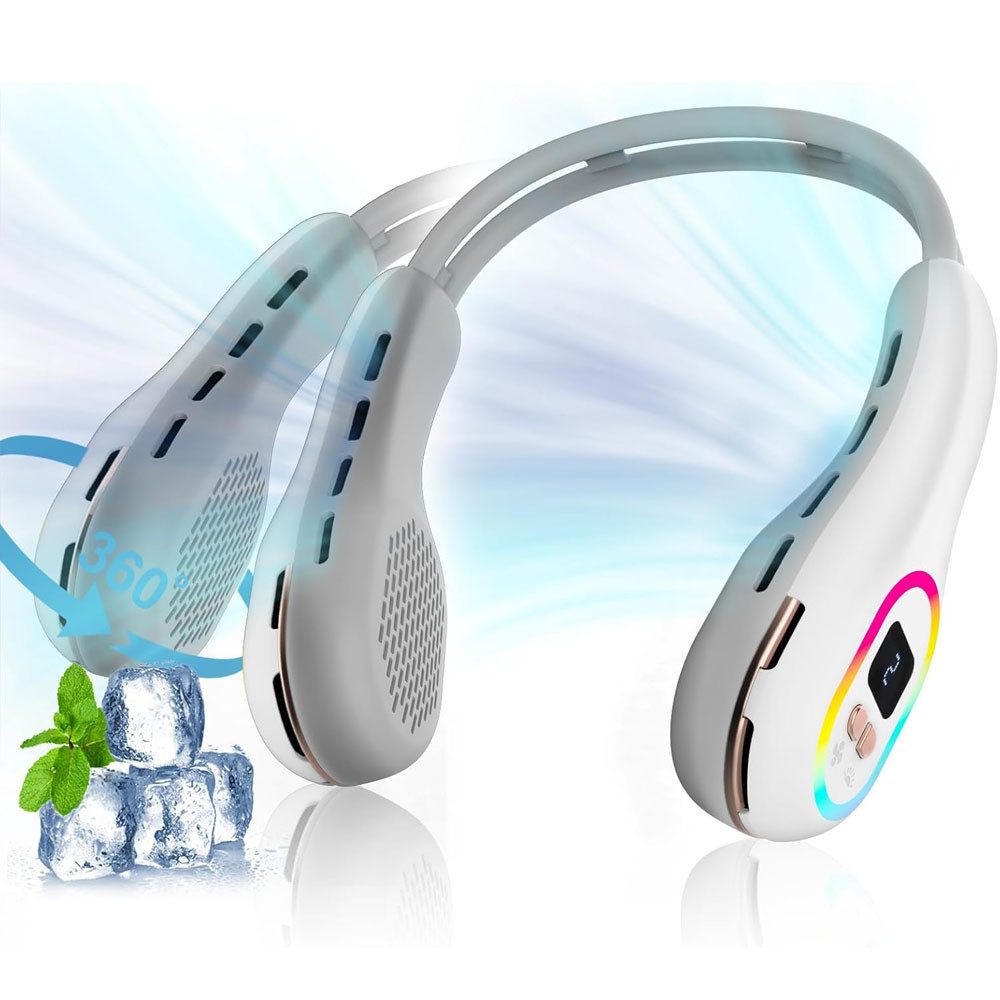 Mini USB-Ventilator Tragbarer Nackenventilator 360° Windrichtung einstellbarer