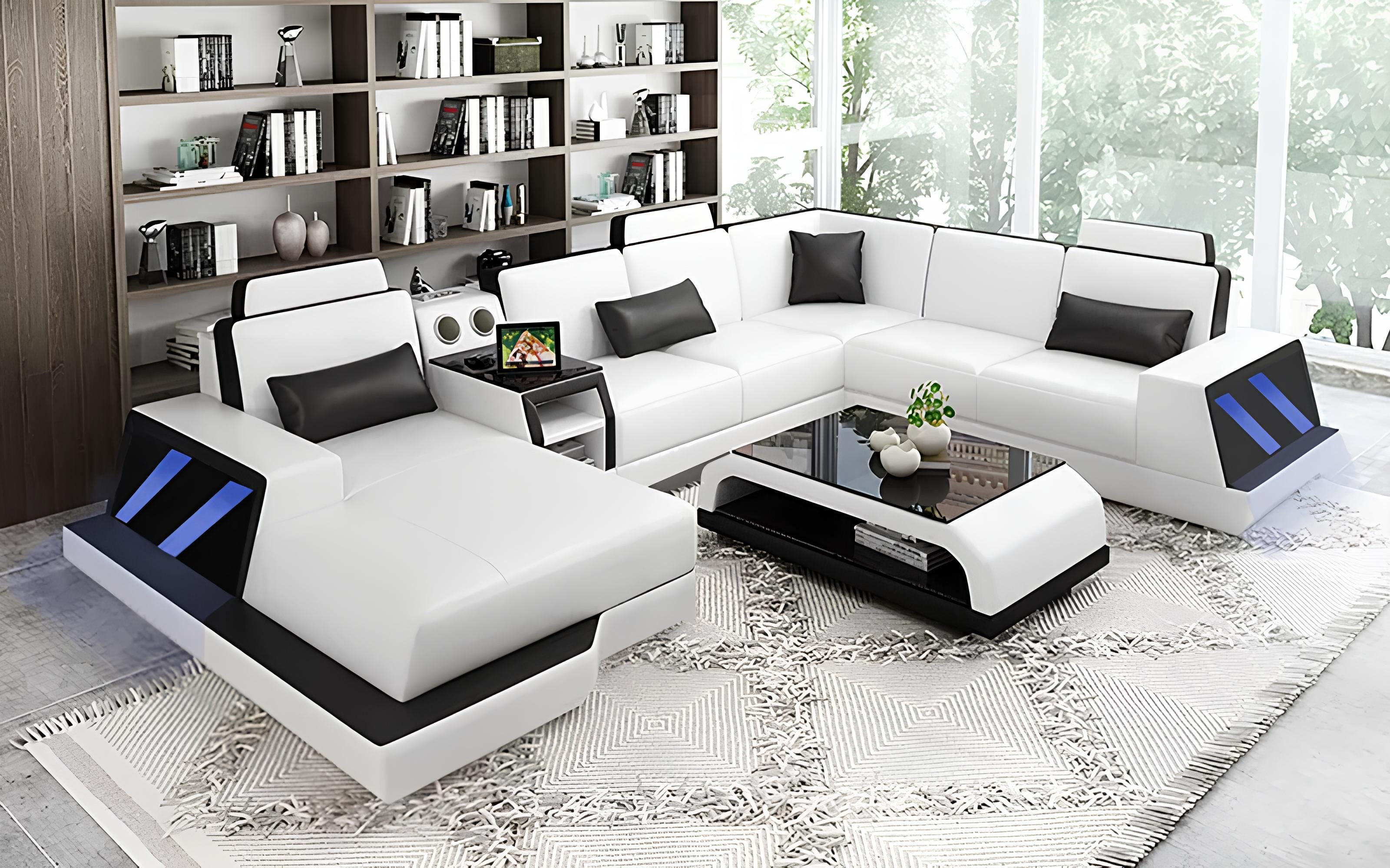 Xlmoebel Big-Sofa Neues Designer-Wohnsofa in Eckform mit Polstern und modernem Look, Hergestellt in Europa