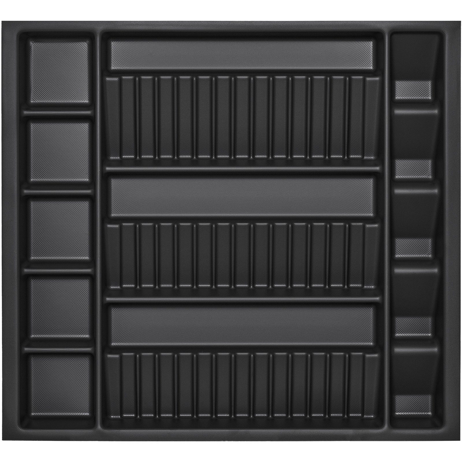 SO-TECH® Schubkasteneinsatz Orga-Box I für Optifit / blum Tandembox im 60er Schrank, Multi-Gewürzdoseneinsatz 513 x 473 x 28 lavagrau Perlstrukt.