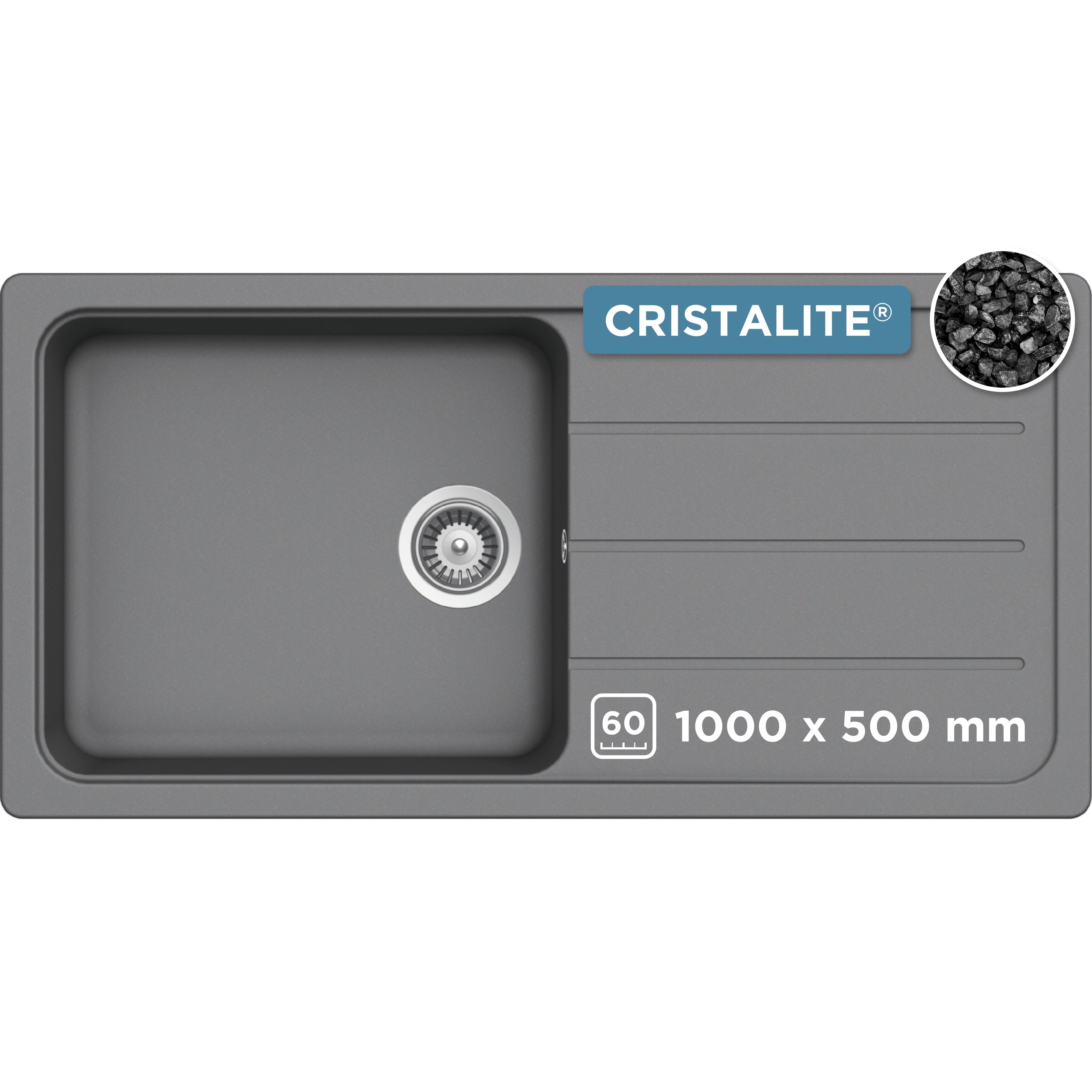 Schock Granitspüle Formhaus, rechteckig, 100/50 cm