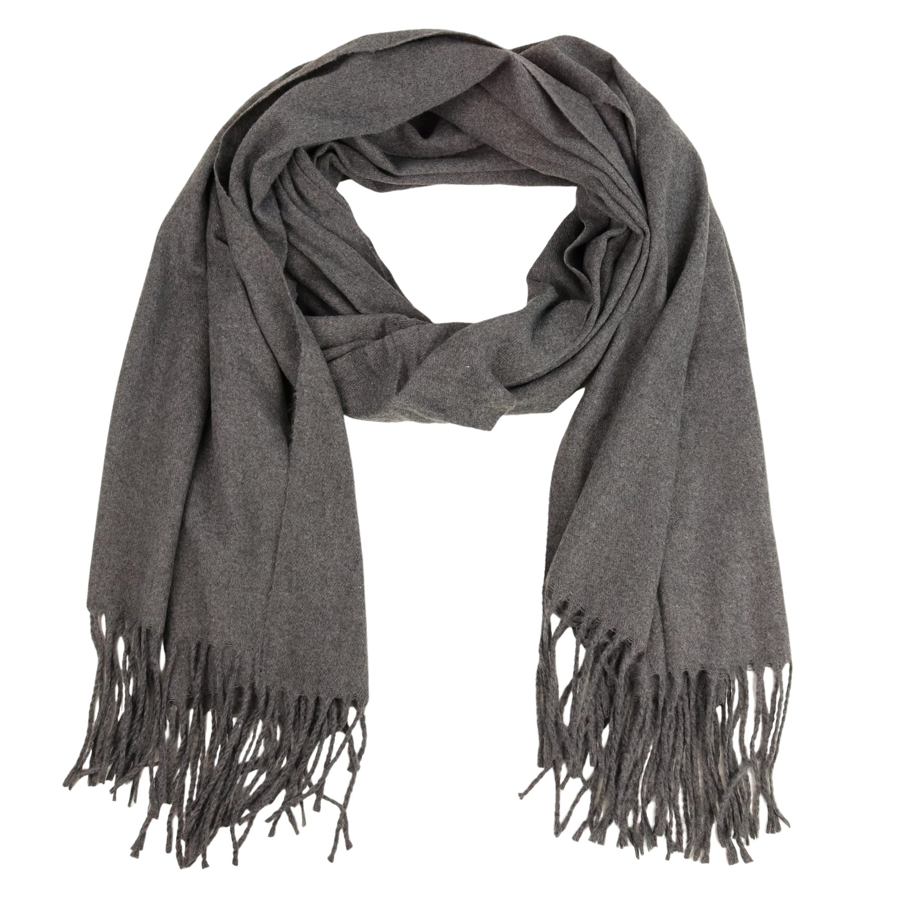 MIRROSI Modeschal weicher und warmer Unifarbe Schal mit Fransen, 70x180cm, (Viele tolle Farben zur Auswahl), Damen Halstuch ideal für Herbst und Winter