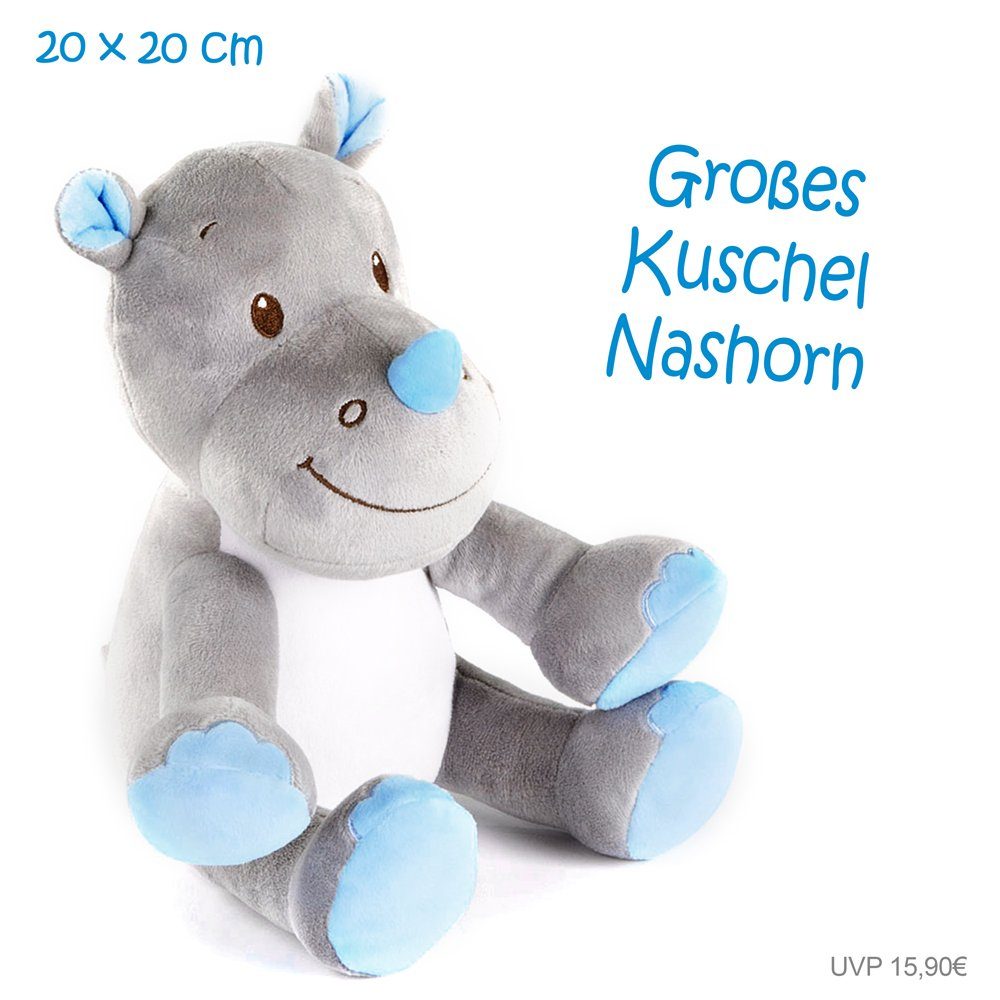 Nashorn, blau, 28-tlg) (blau, Timfanie Neugeborenen-Geschenkset Windeltorte,