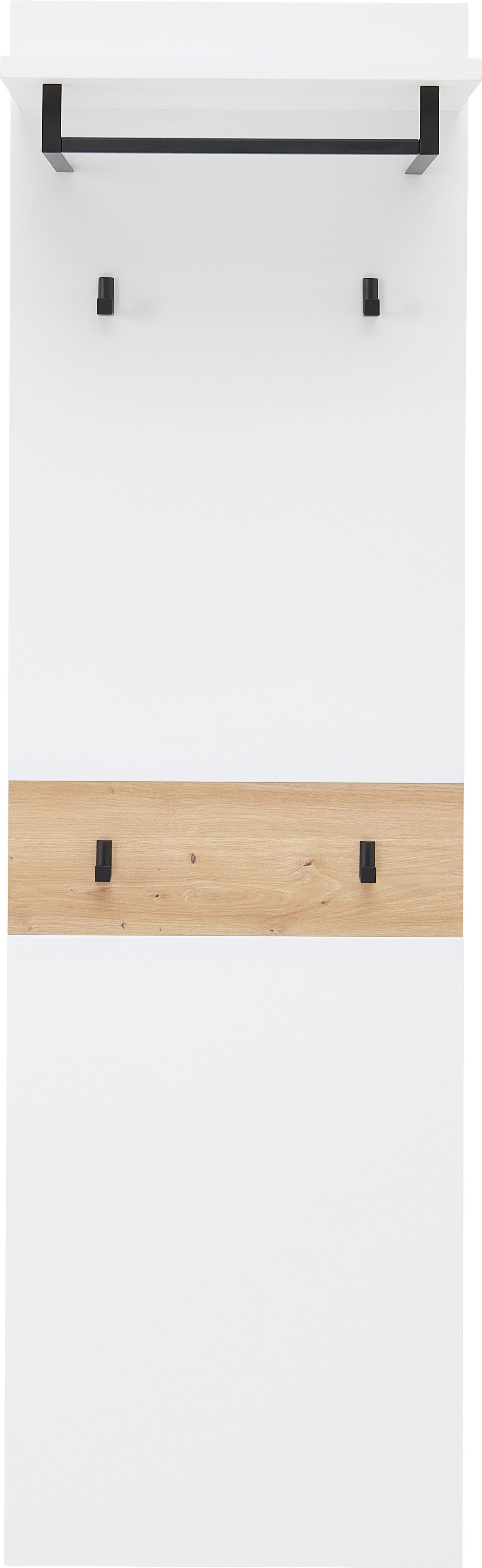 Innostyle Garderobenpaneel Memphis Garderobenpaneel, 50x170x30cm (B/H/T) (1 St), 4 Haken, Ablage, Kleiderstange