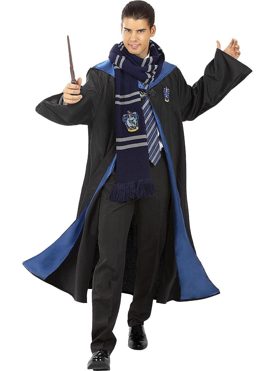 Funidelia Zauberer-Kostüm Harry Potter – Ravenclaw Umhang, Authentisches Cape für Zauberschüler des Hauses Ravenclaw