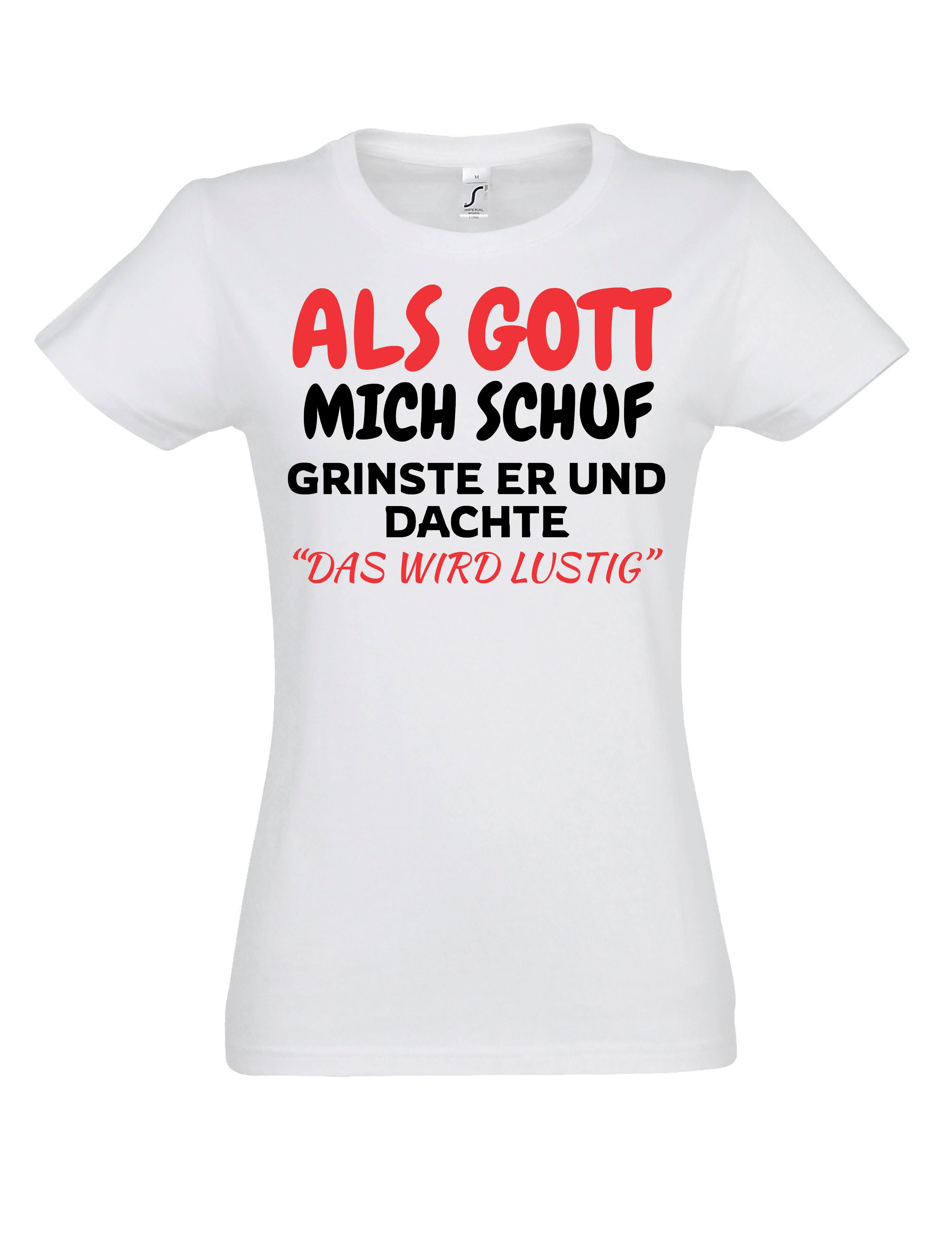 Youth Designz Print-Shirt Als Gott mich günstig online kaufen