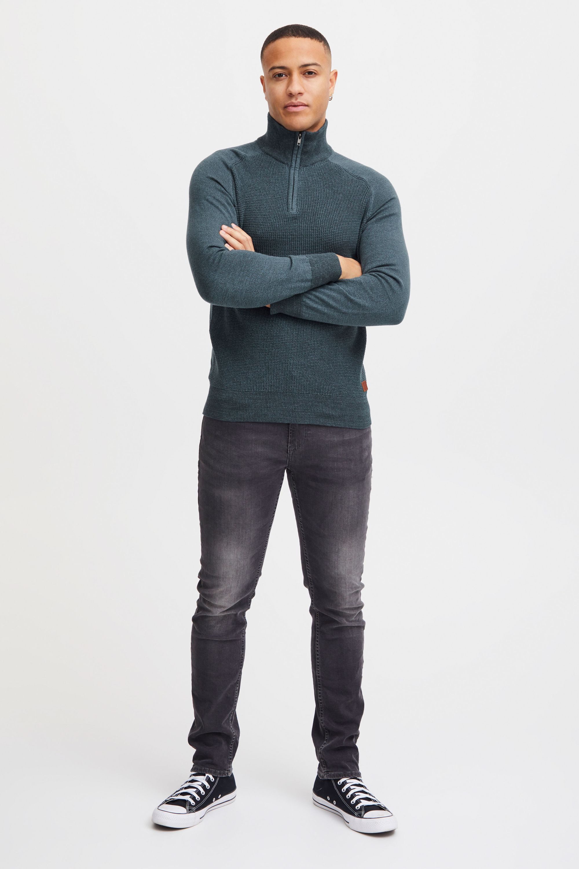 Blend Troyer BHGrandolf Grobstrick-Troyer mit Stehkragen