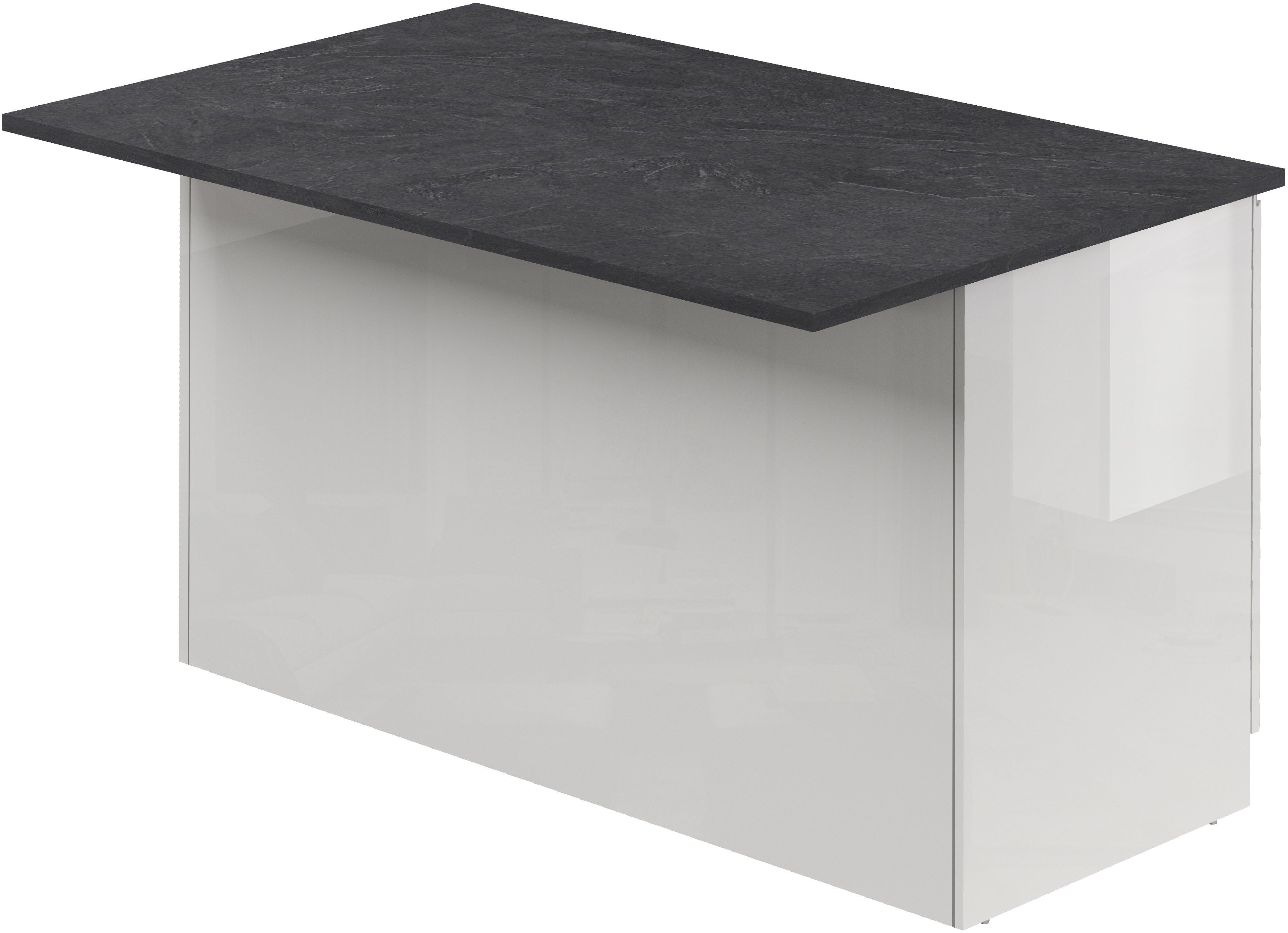 KOCHSTATION Kücheninsel KS-Sole,Kochinsel,Küchenarbeitsblock,Inselküche,Arbeitsinsel, Breite 155 cm, mit Apothekerauszug, gedämpfte Türen