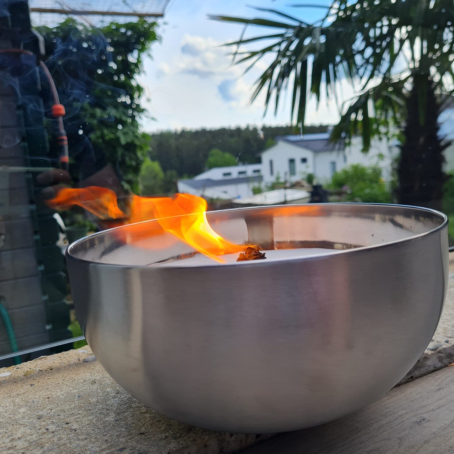 Schwabenfire Outdoorkerze Schwabenfire Outdoorkerze mit Dauerdocht in Metallschale