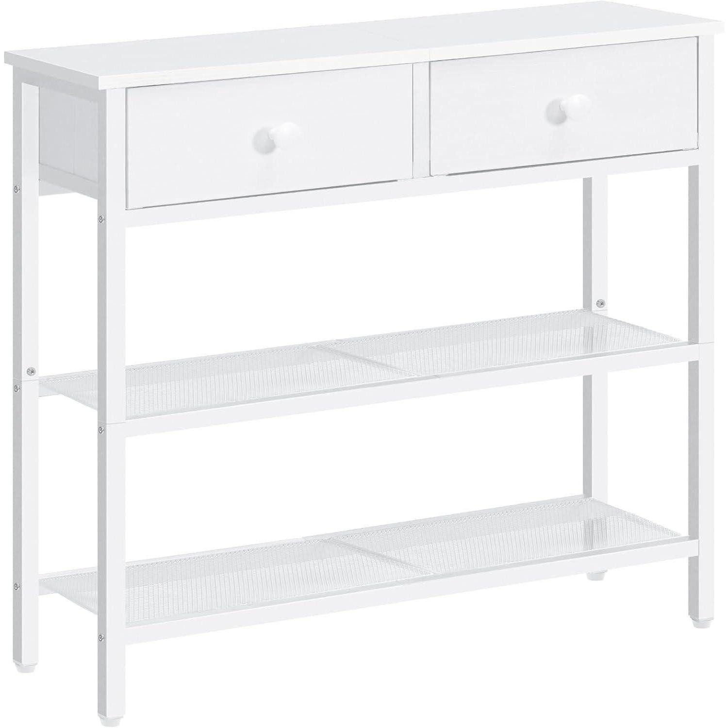 LuxusKollektion Konsolentisch Konsolentisch Flurtisch 75 cm Schublade Ablagefächer Flur Weiß