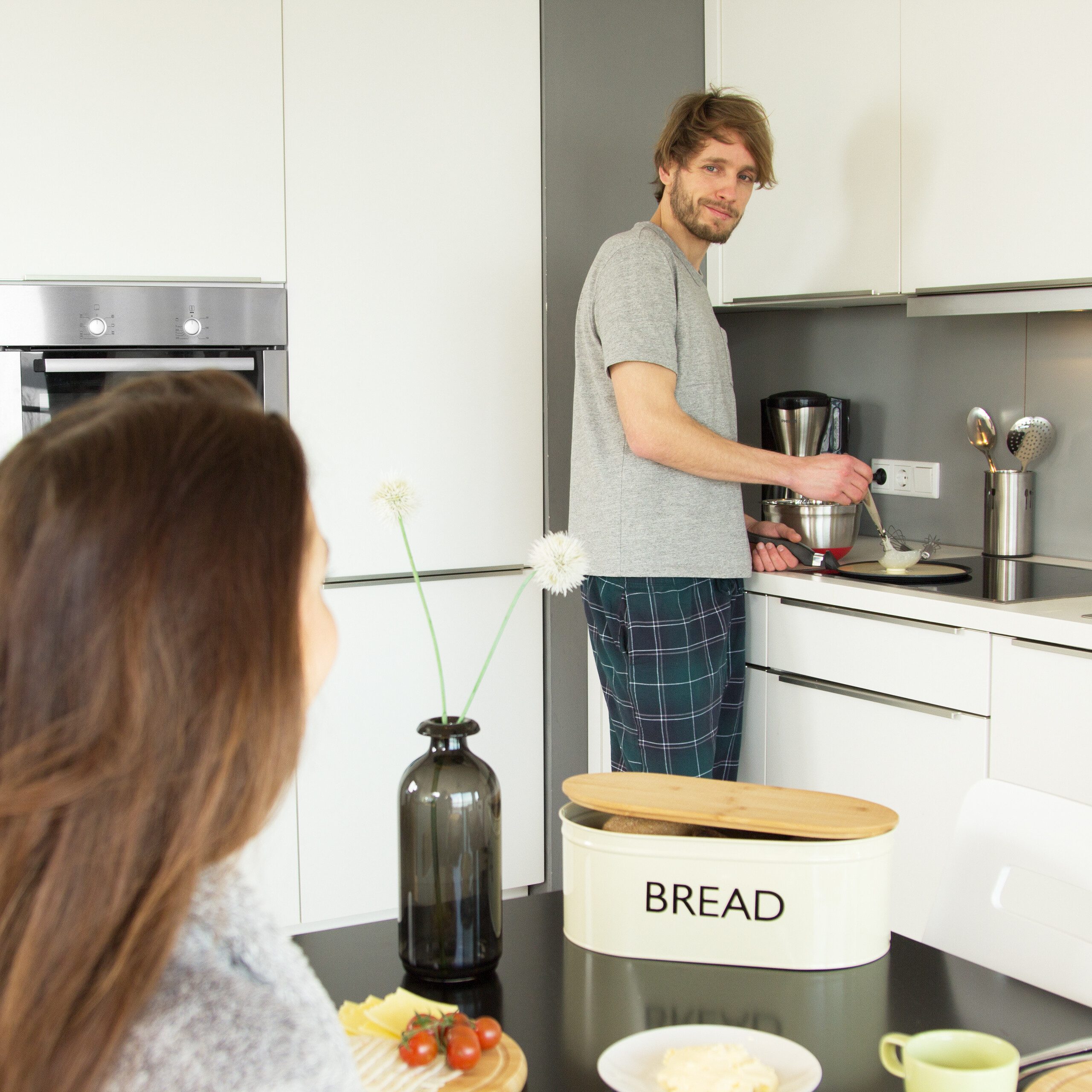relaxdays Crêpepfanne mit Zubehör, Aluminiumguss