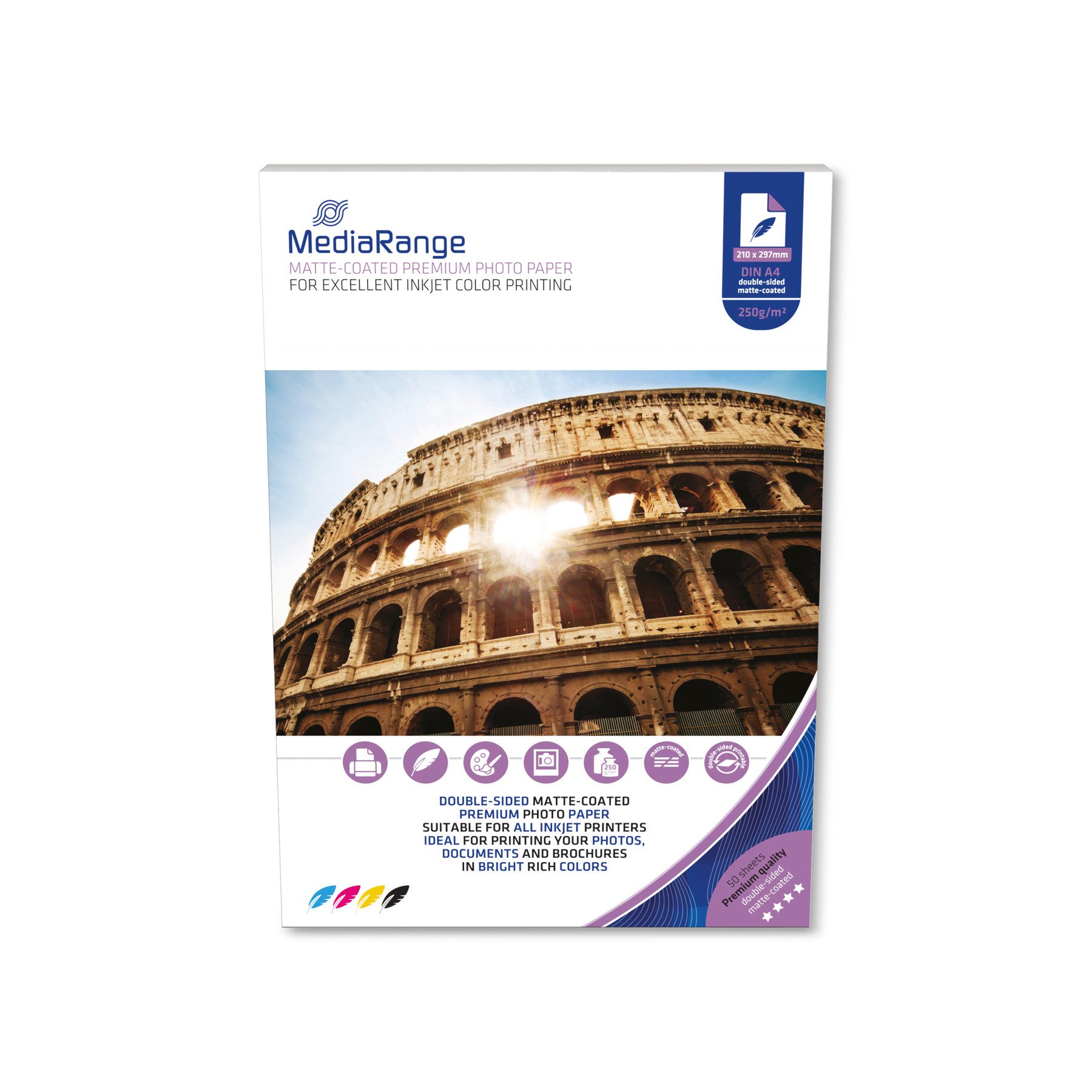 Mediarange Fotopapier MEDIARANGE Fotopapier MRINK112, 210x297mm, 50 Blatt
