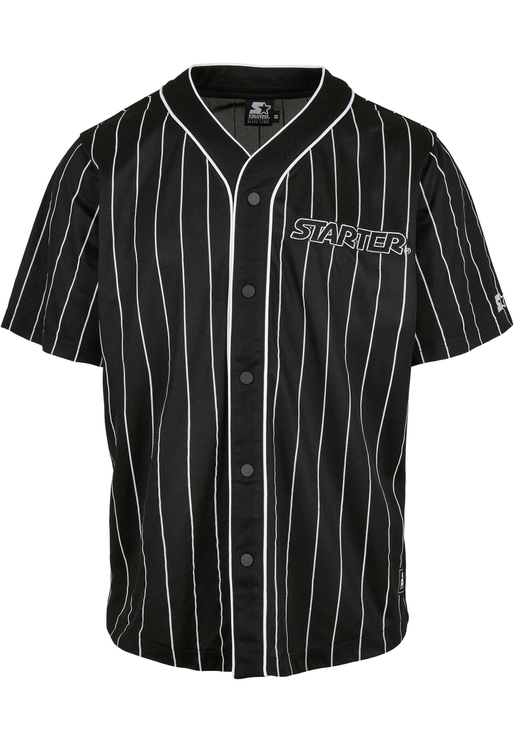 Black Herren (1-tlg) Langarmhemd Label Starter Baseball Starter Jersey Schwarz Starter