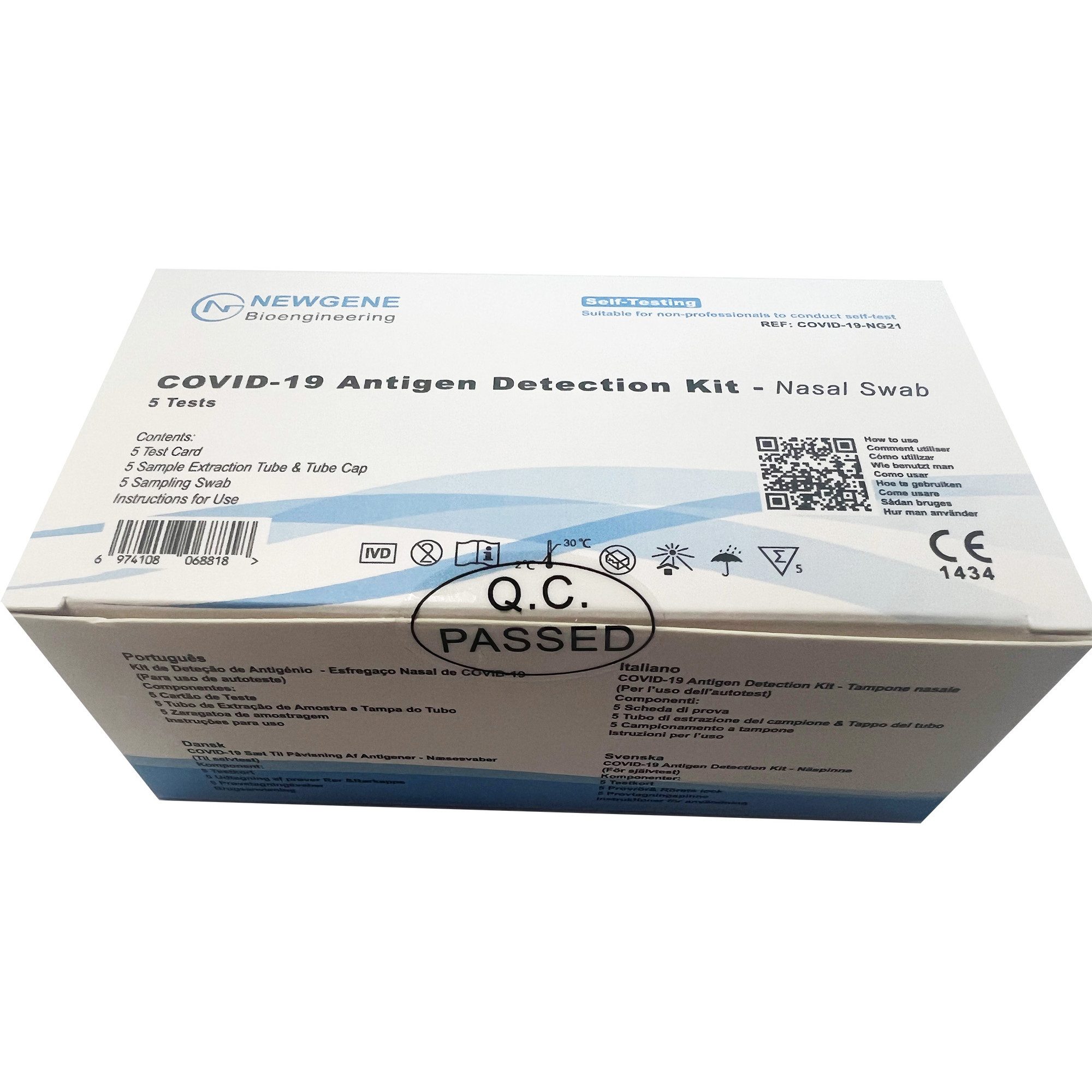 NewGene Bioengineering Co. Ltd. PSA-Schnelltest NEWGENE (5er Laien) COVID-19 Antigen Test Corona Laientest CE 1434 - S