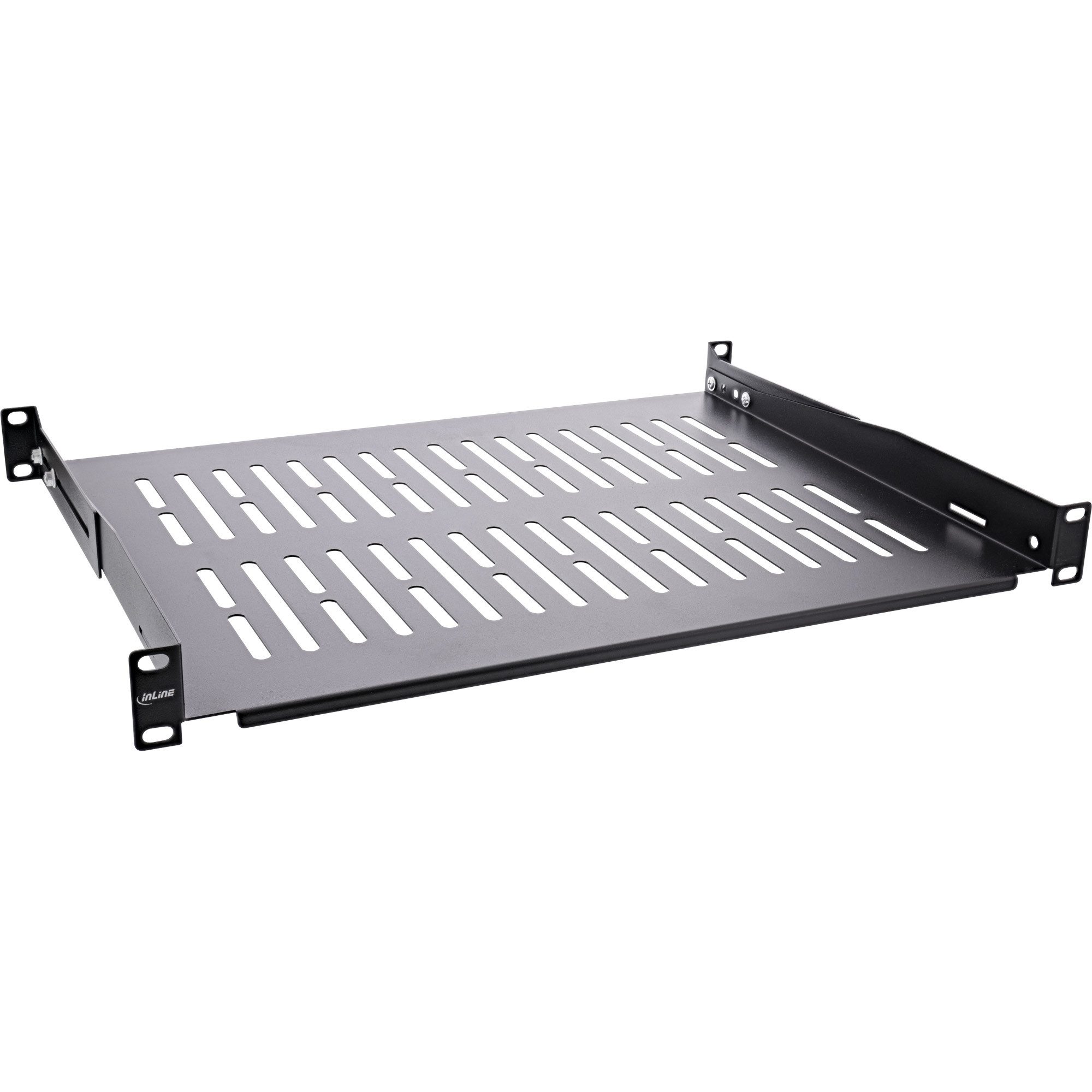 PC-Gehäuse Fachboden, 350mm, 50kg, 1HE, RAL 9005 schwarz