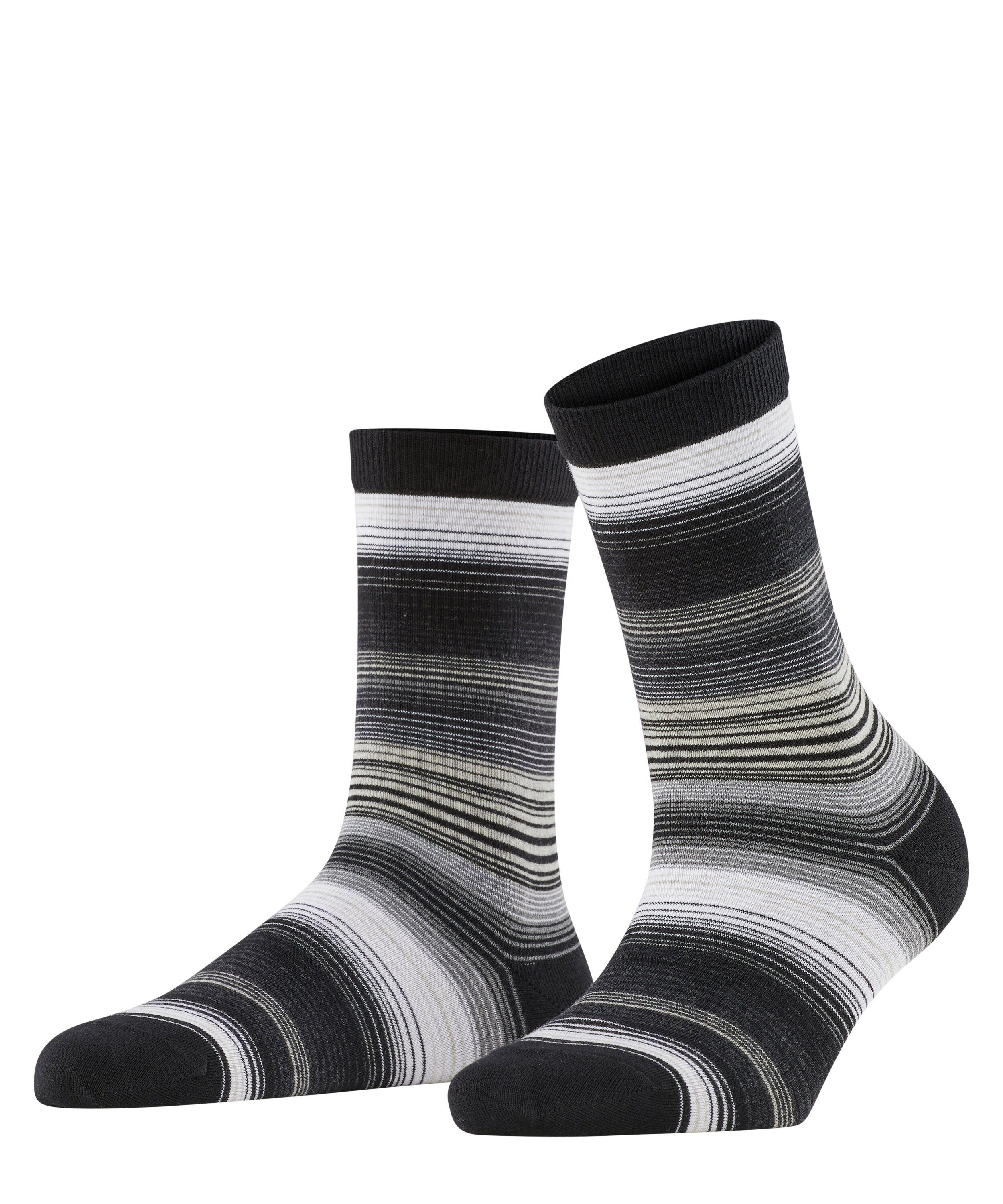 (3000) Socken Burlington black Stripe (1-Paar)
