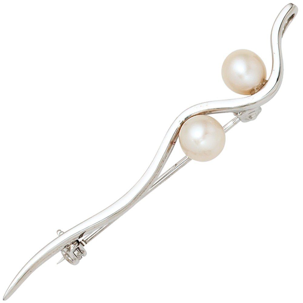 Brosche Brosche aus 925 Silber, mit Perlen