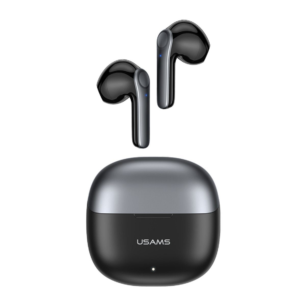 USAMS TWS Bluetooth BT 5.1 Kopfhörer In-Ear Kabellos Ohrhörer Bluetooth-Kopfhörer (Bluetooth, Touch Control, Bluetooth, Touch-Funktion, für Smartphone Samsung Huawei iPhone LG) Schwarz