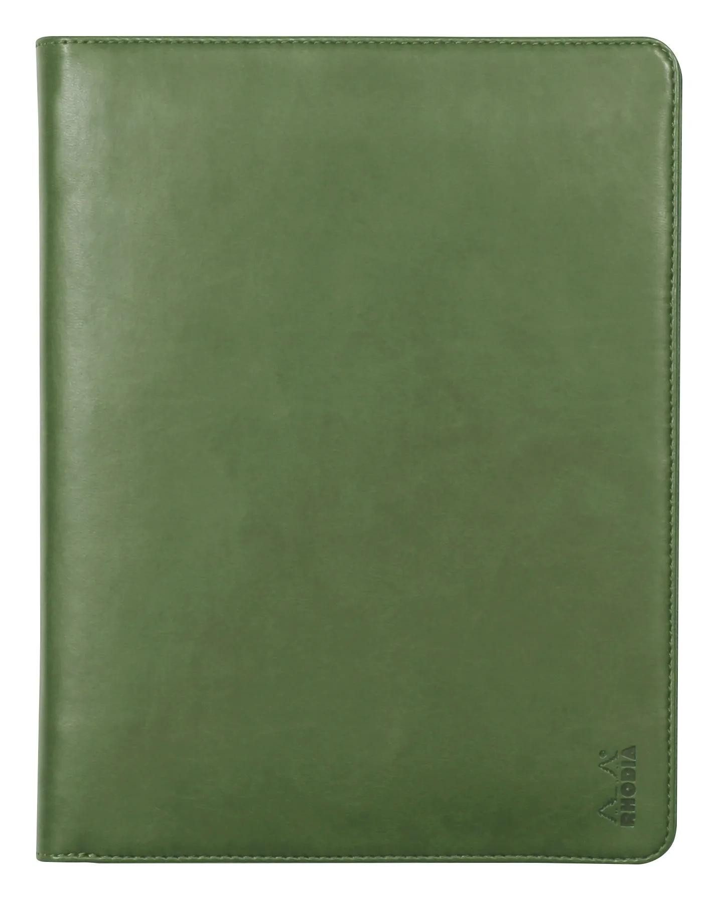 EXACOMPTA Aktentasche Konferenzmappe kleines Modell 19,5x25,5 cm Block A5 Salbeigrün 168102C, Rhodia, Blöcke, Hefte und Notizbücher