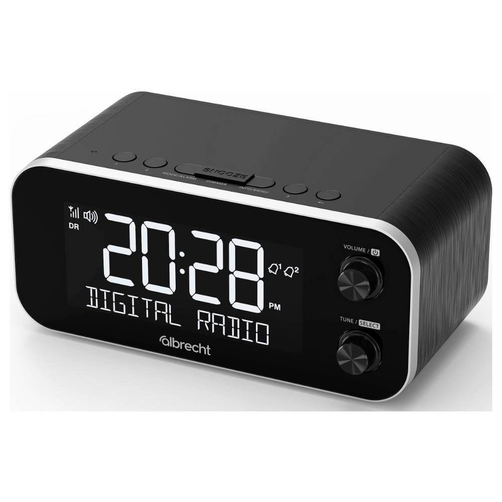 Albrecht DR 455 Radiowecker DAB+, UKW Weckfunktion Schwarz 27455 Radio (Weckfunktion)