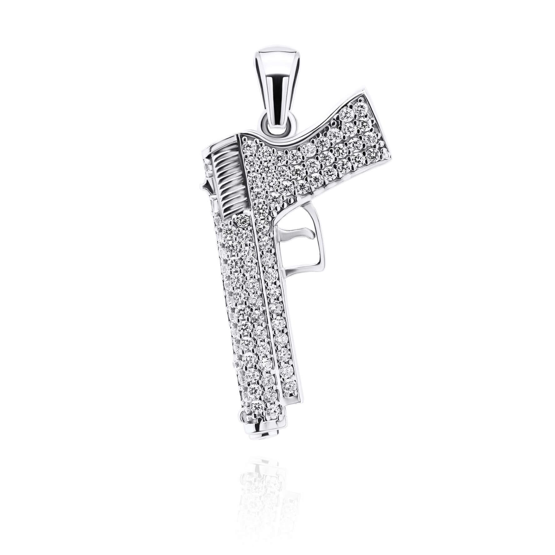 Brilio Silver Kettenanhänger Playful silver pendant Pistol PT31W