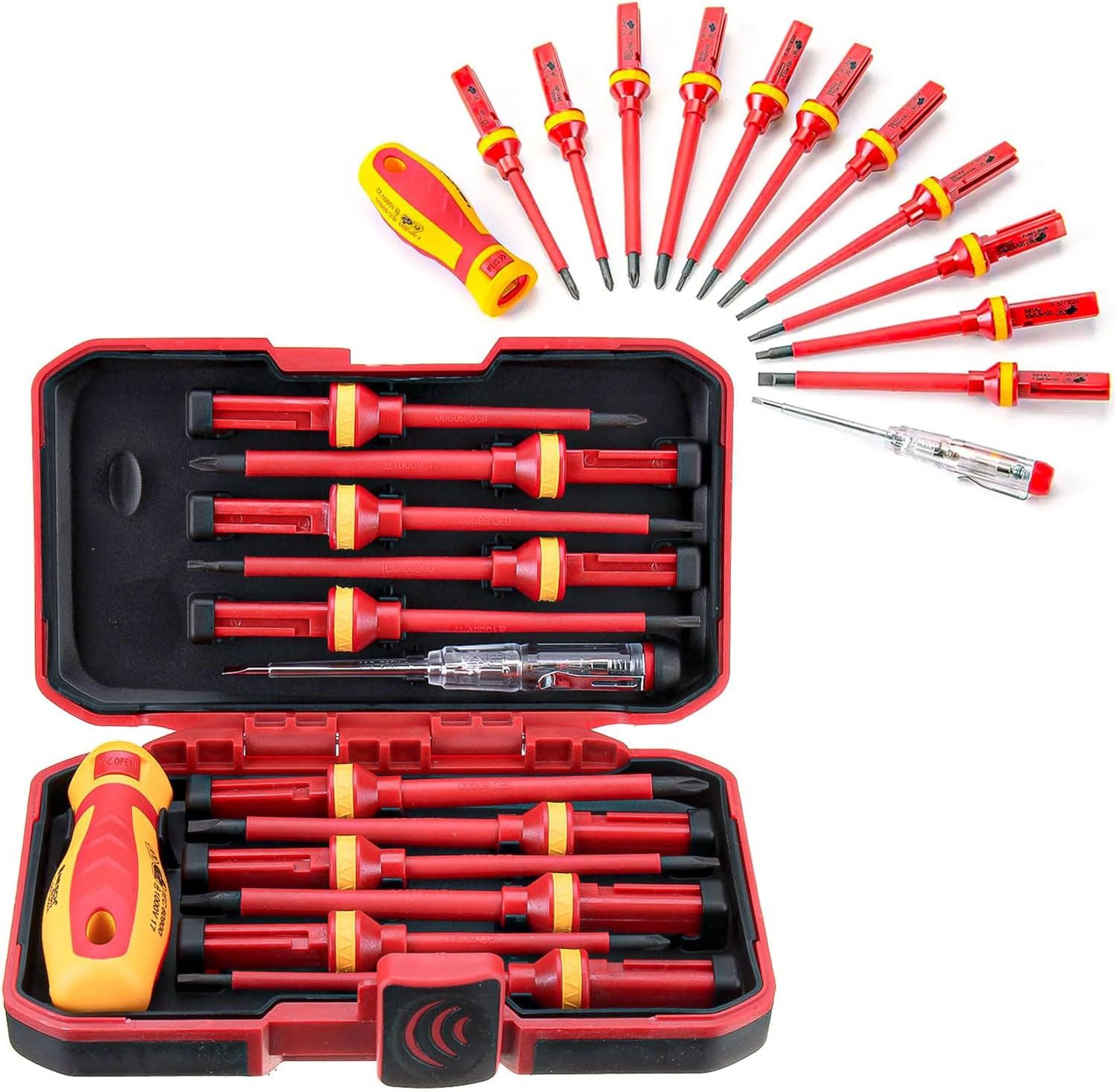 FELIXLEO Bit-Schraubendreher 13 teiliges VDE isoliertes Schraubendreher Set magnetisches, (1 St)