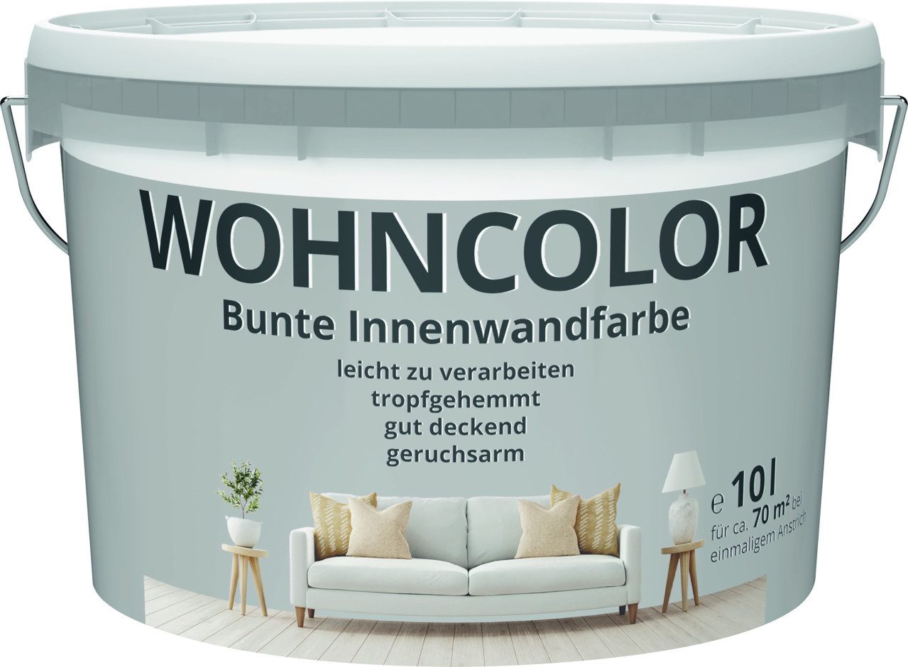Primaster Wandfarbe Wohncolor Wandfarbe morgentau 10 L