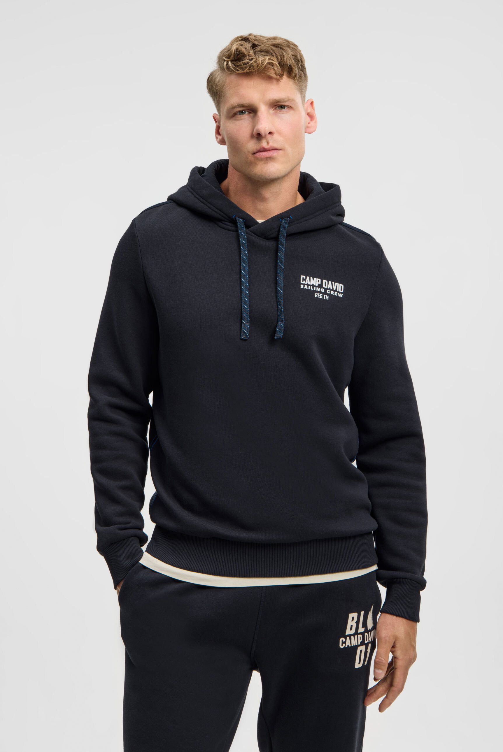 CAMP DAVID Kapuzensweatshirt mit reflektierenden Details