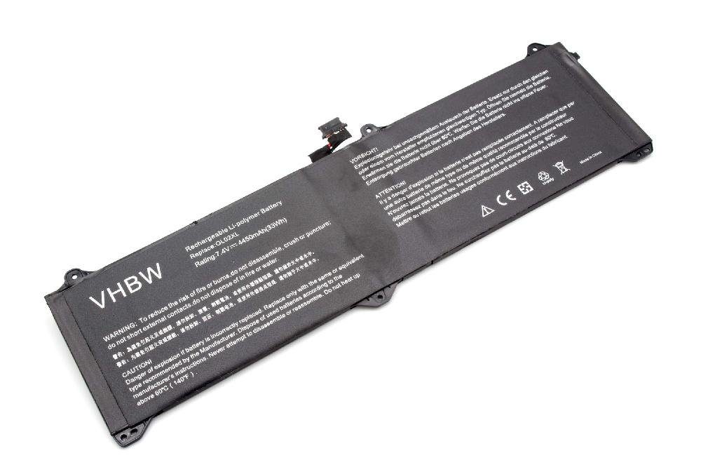 vhbw kompatibel mit HP Elite X2 G1, L4H91AW, L8L94PA, X2 1011 G1 Laptop-Akku Li-Polymer 4450 mAh (7,4 V)