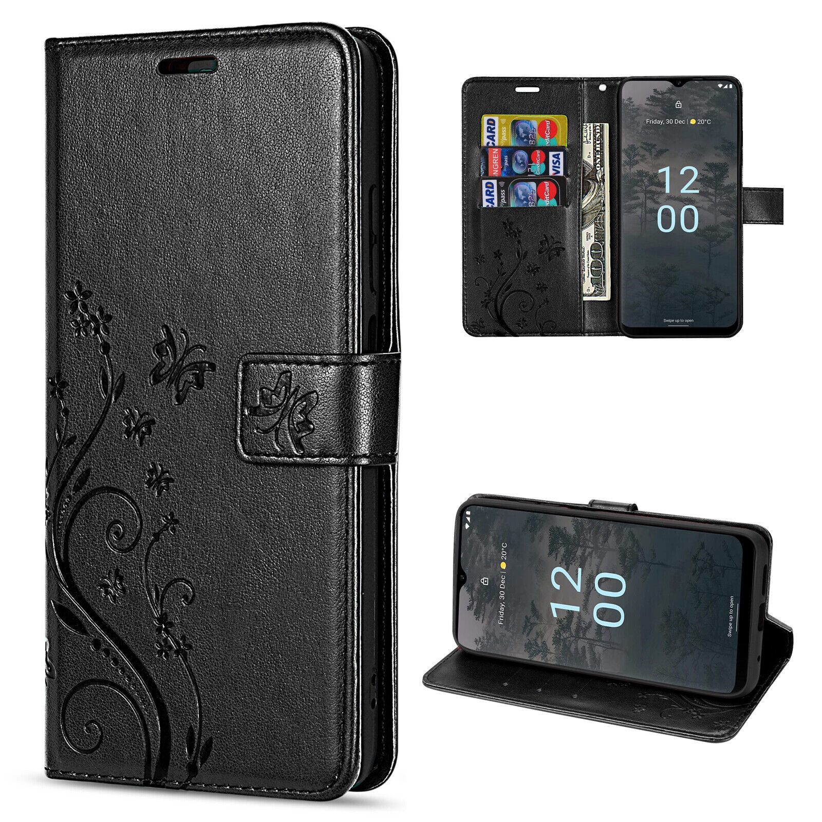 betterfon Handyhülle Handytasche für Nokia G60 5G Klapphülle Klapphülle, Bookstyle-Hülle: Magnetverschluss 3 Kartenfächer & Standfunktion